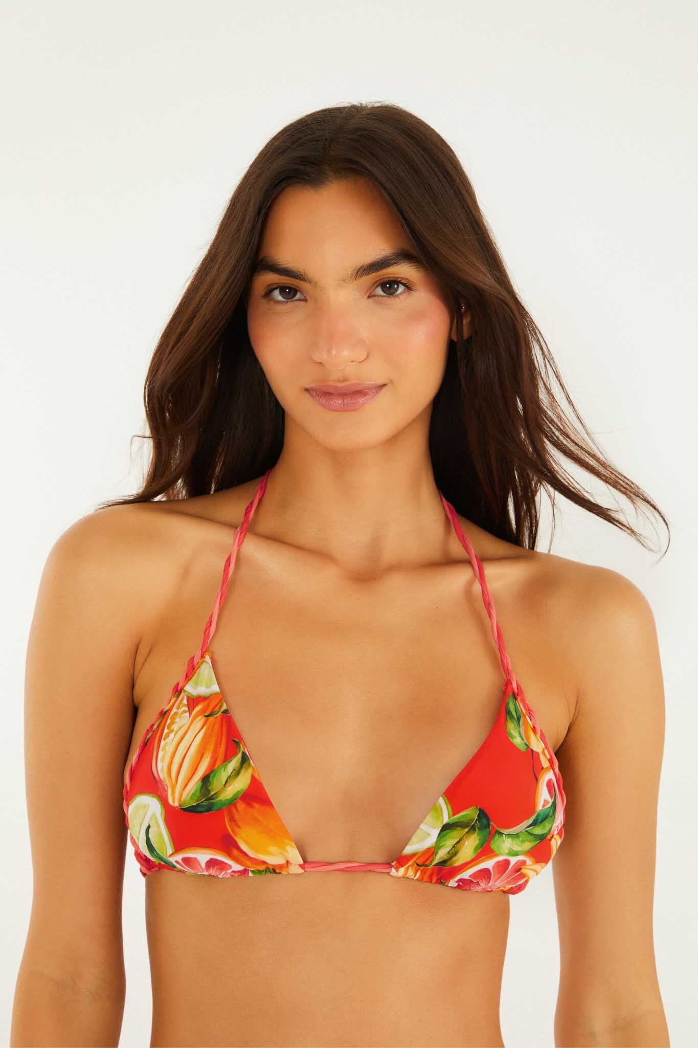 Triangle Bikini Top With Rope Detail