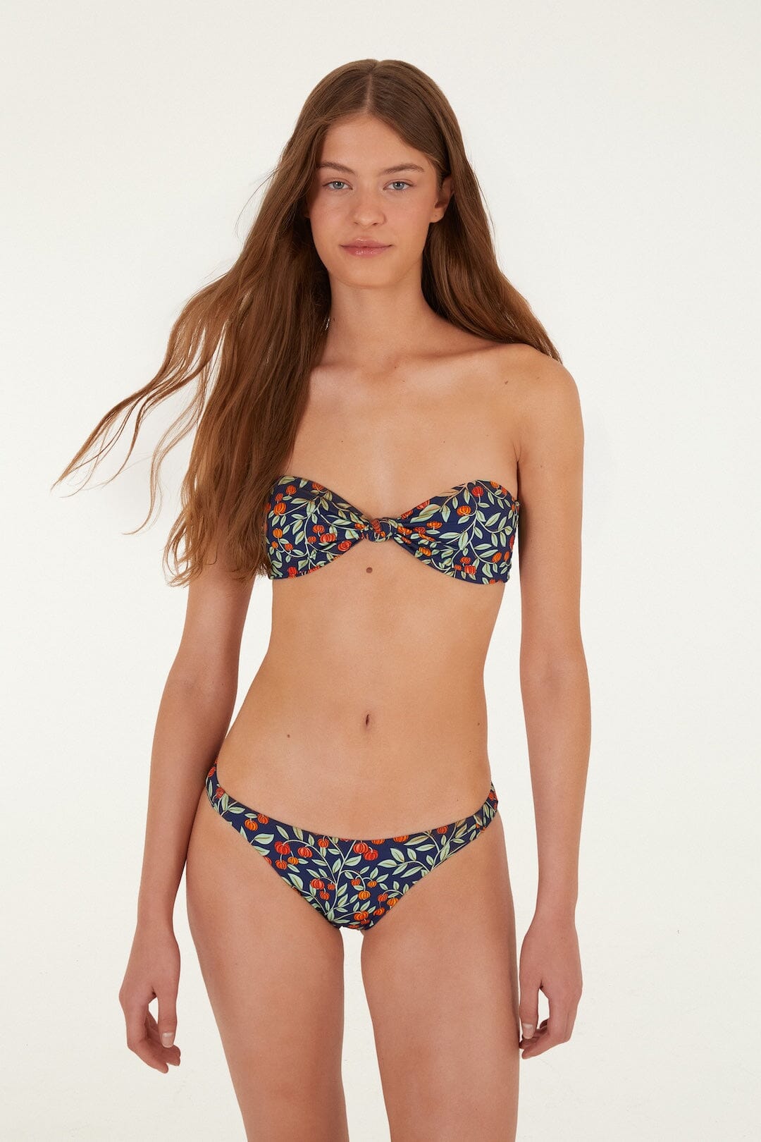 Dark Blue Fruit Beauty Bandeau Bikini Top