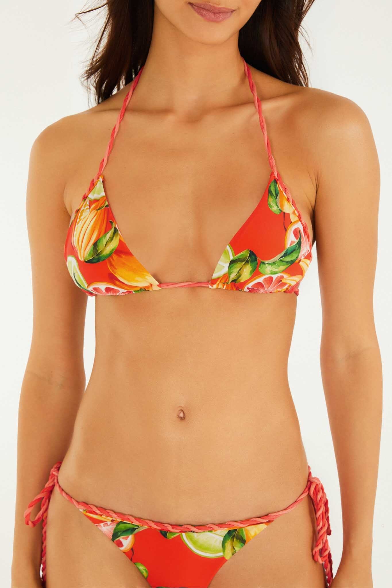 Tie Side Bikini Bottom With Rope Detail