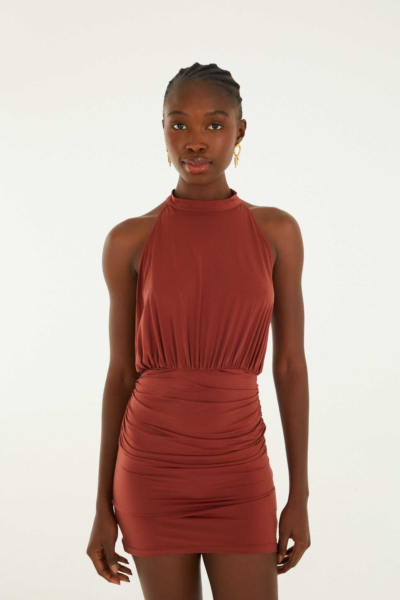 Brown Mini Dress