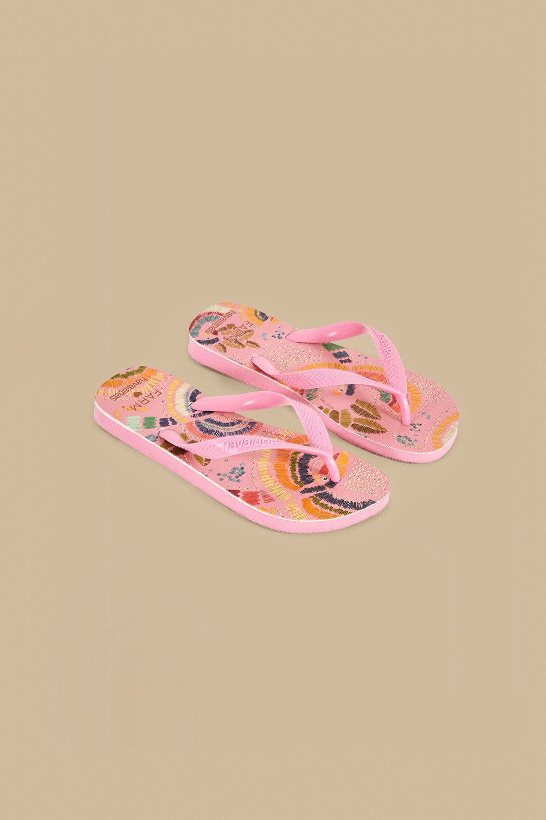 NWT Farm Rio Pink Fruits Puffy Wide Strap selling Slides size 8