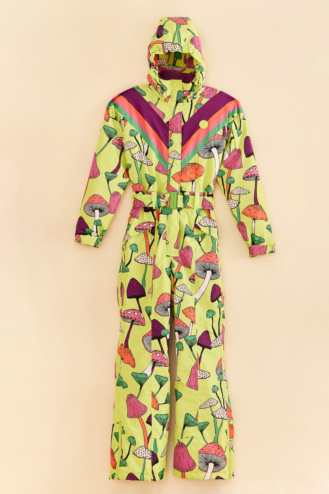 Lime Green New Mushroom Ski Jumpsuit