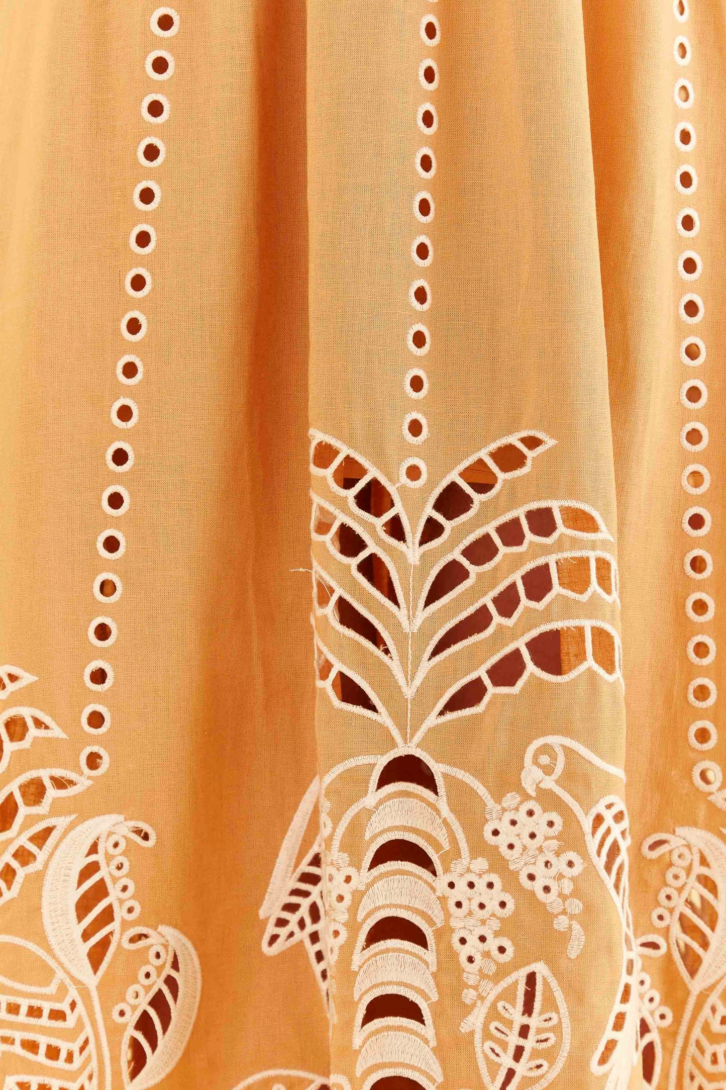 Sand Richelieu Midi Skirt