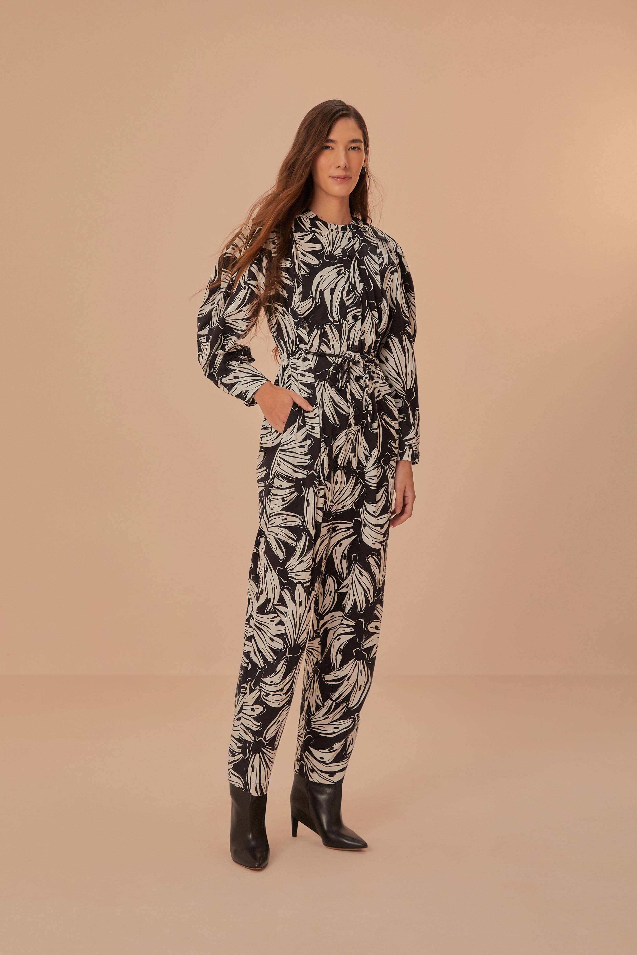 Farm Rio Cow Pring Banana good Jumpsuit