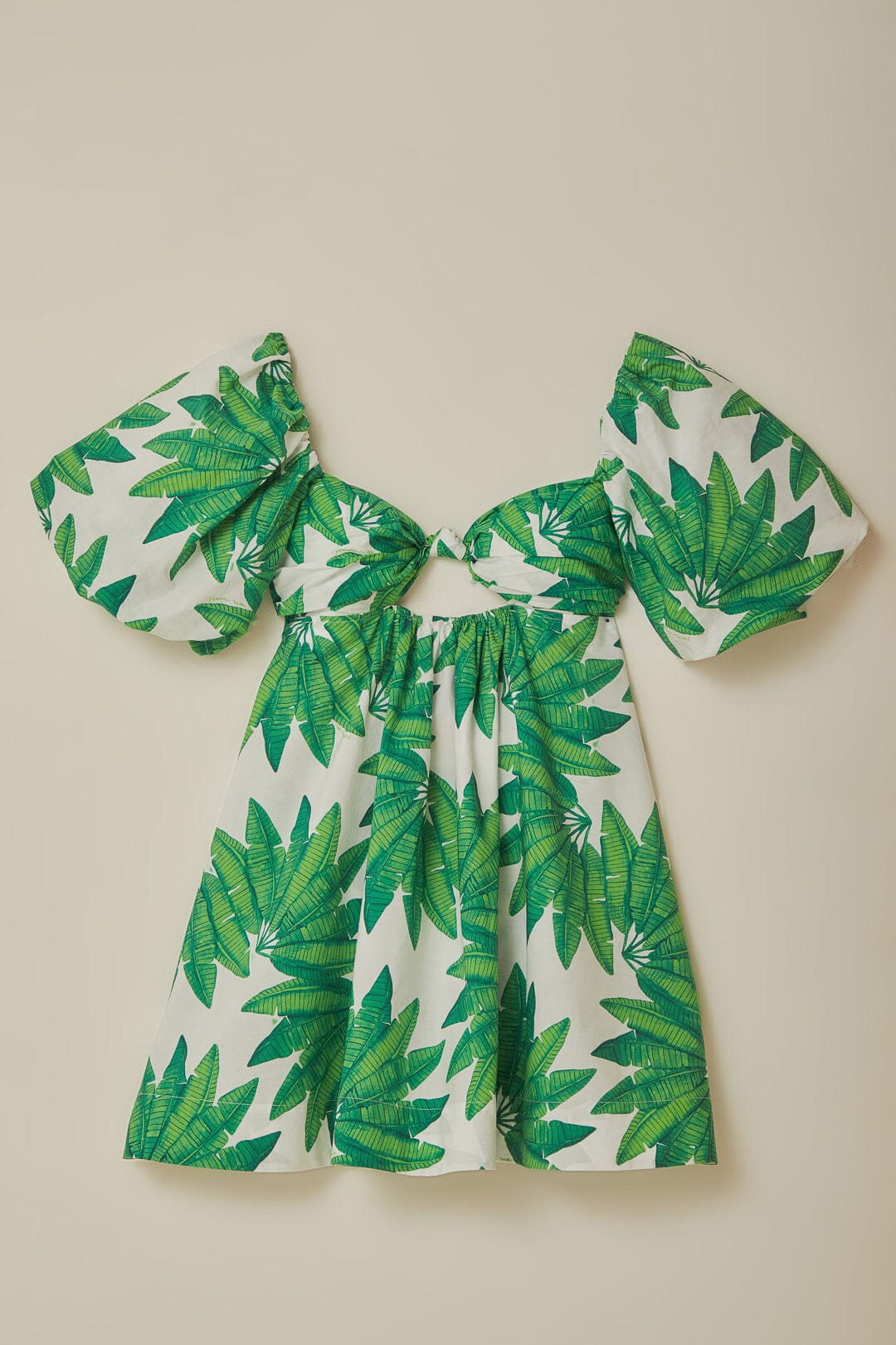 PALMS FAN OFF WHITE MINI DRESS