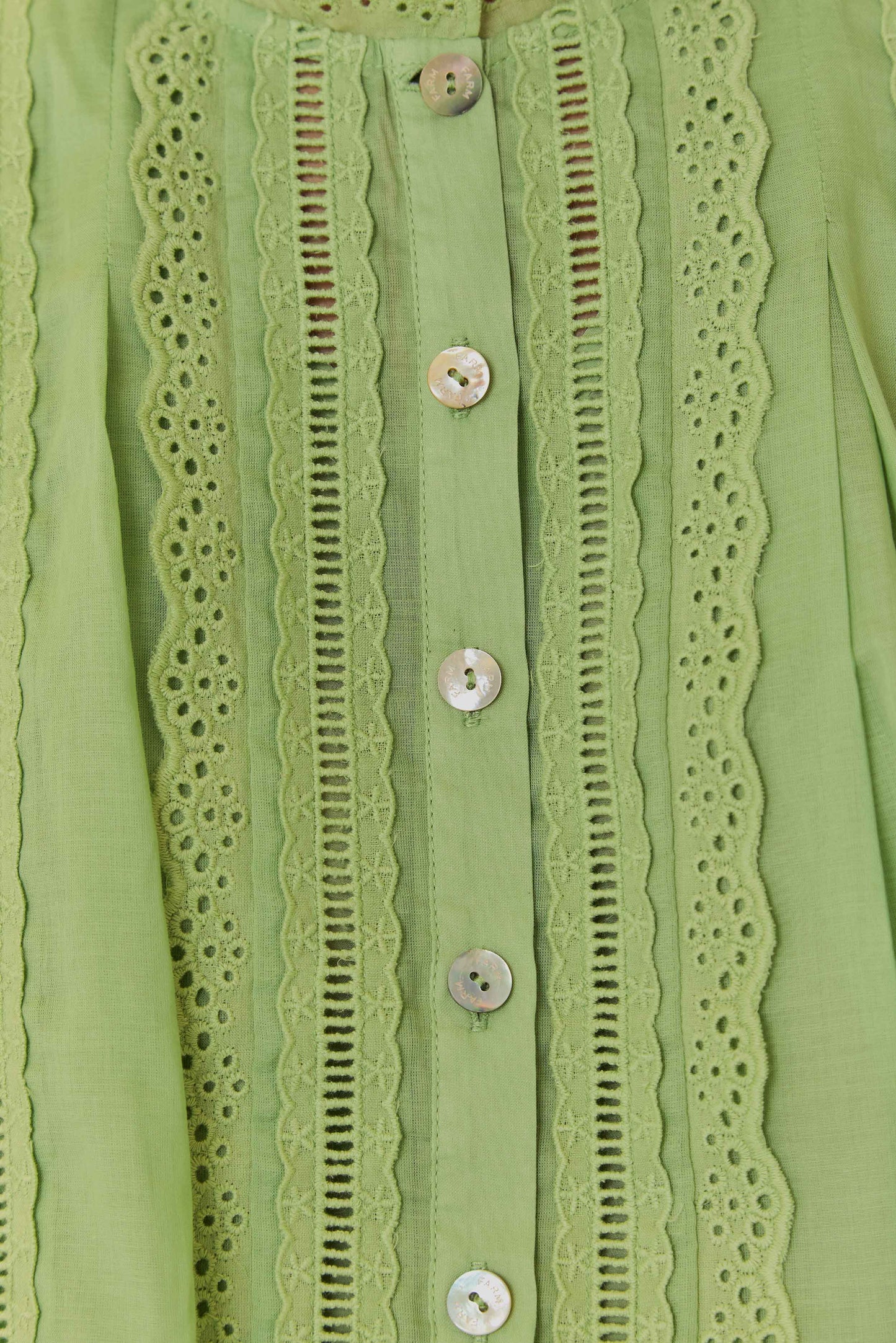 Light Green Sleeveless Organic Cotton Blouse