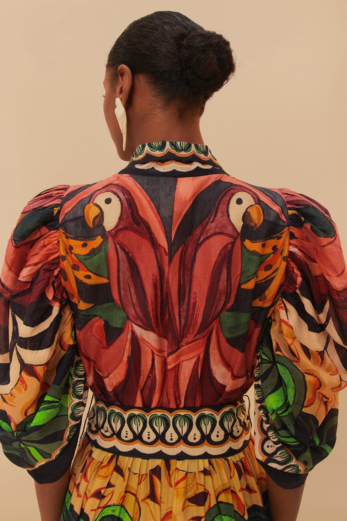 Black Coconut Tree Flow Maxi Dress