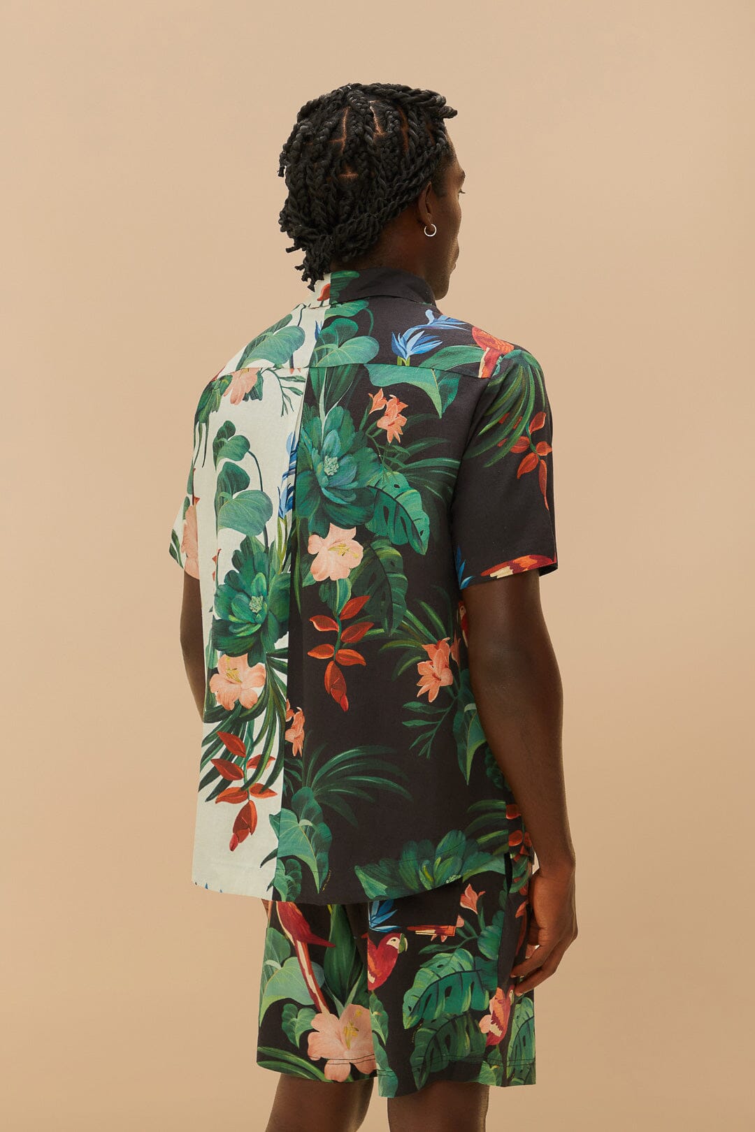 Black Midnight Macaw Fiesta LENZING™ ECOVERO™ Euroflax™ Shorts