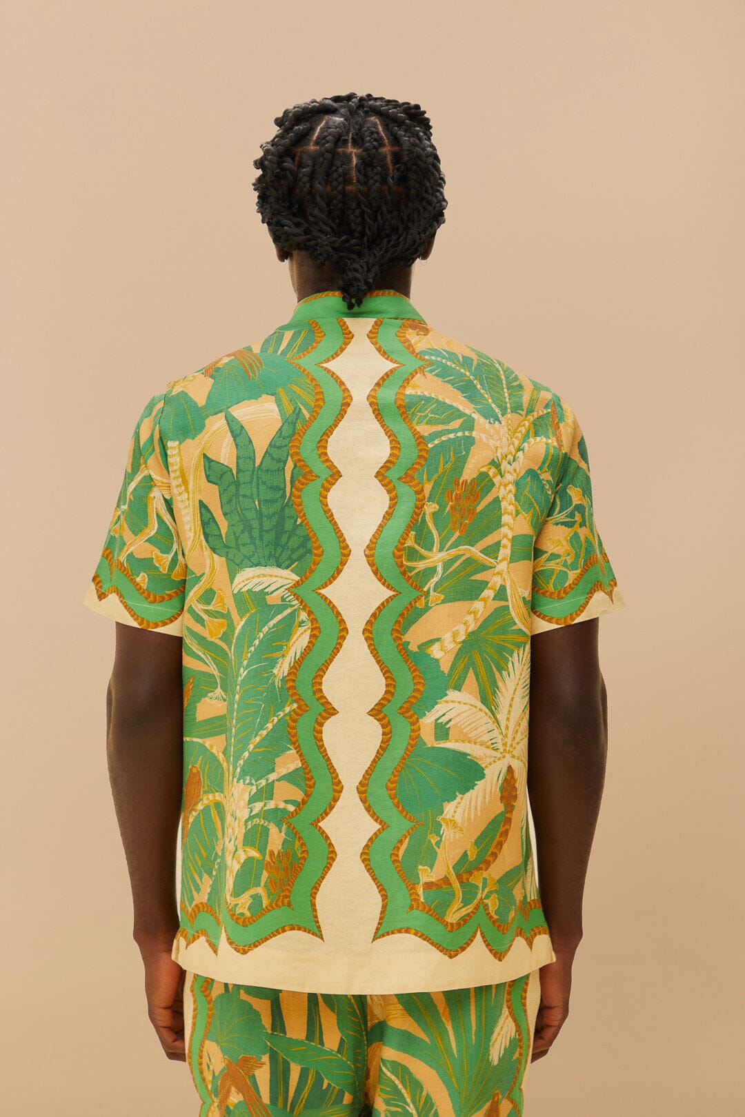 Beige Tropical Isla LENZING™ ECOVERO™ Euroflax™ Shirt