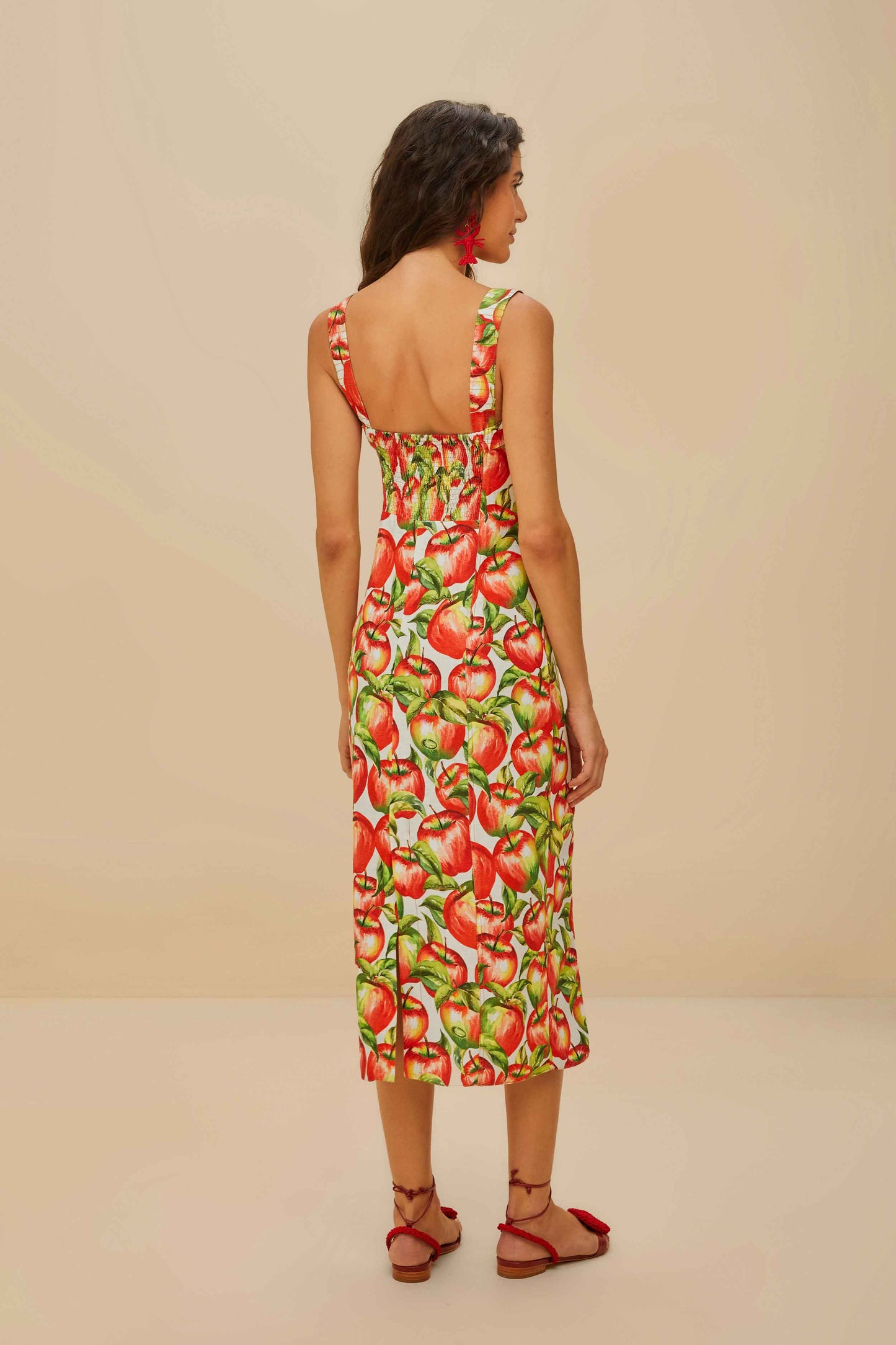 Off-White Apple LENZING™ ECOVERO™ Euroflax™ Midi Dress