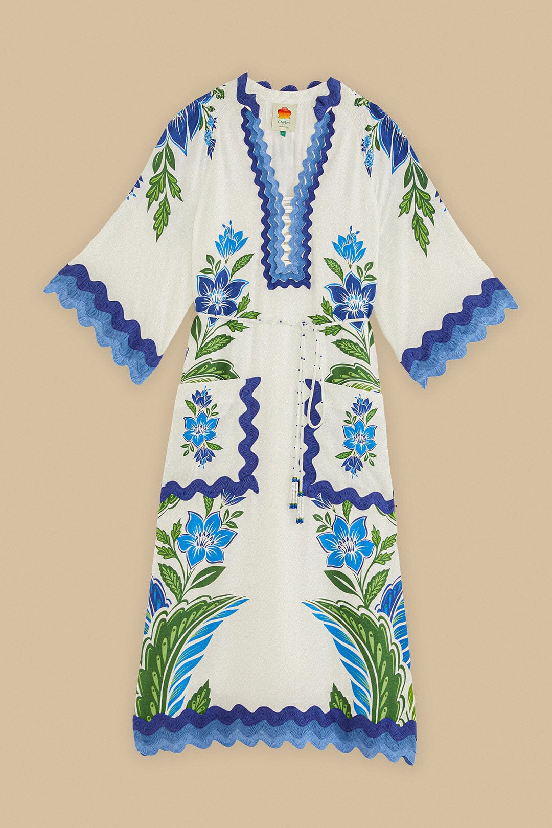 Off-White Tropicance Tunic LENZING™ ECOVERO™ Euroflax™ Midi Dress