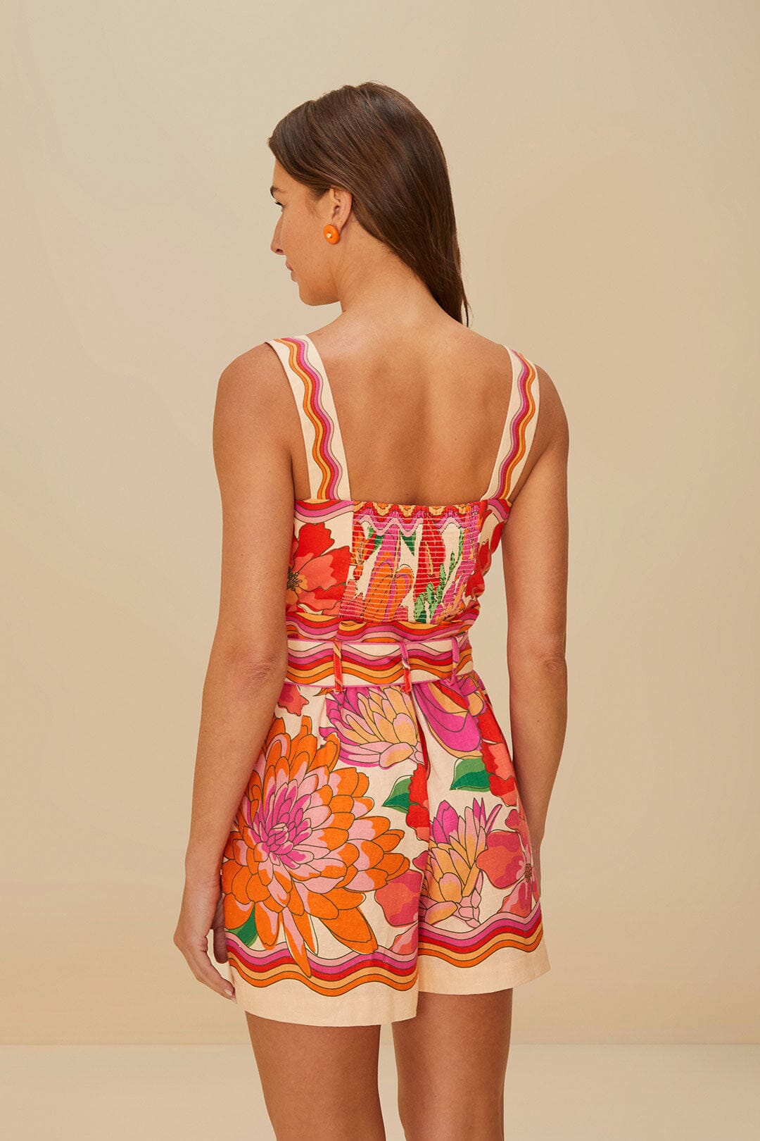 Beige Spring Affair LENZING™ ECOVERO™ Euroflax™ Romper