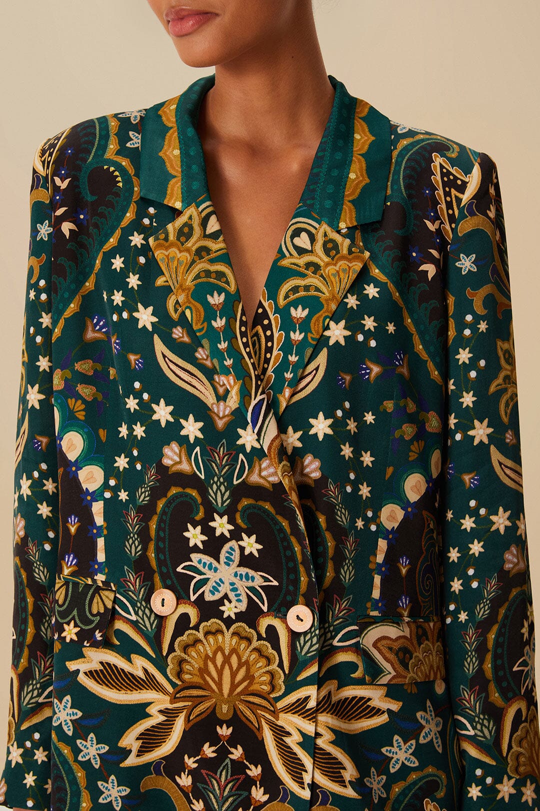 Black Jaipur LENZING™ ECOVERO™ Viscose Blazer