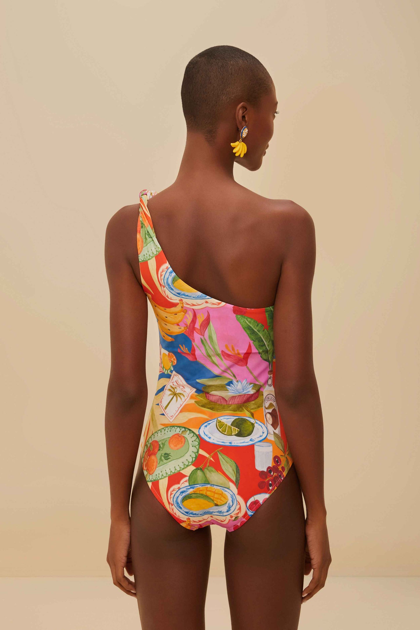 Multicolor Summer Picnic One-Piece Swimsuit