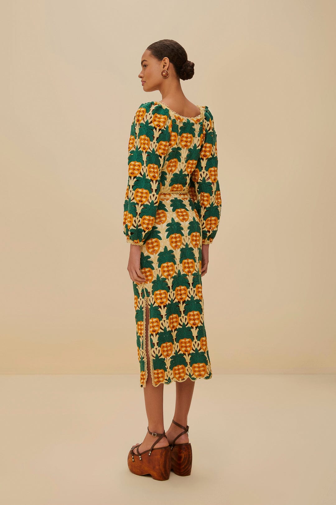 Sand Pineapple Crochet Skirt