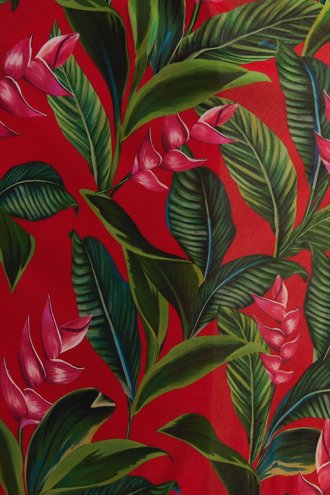 Red Dream Garden Long Sleeve Maxi Dress