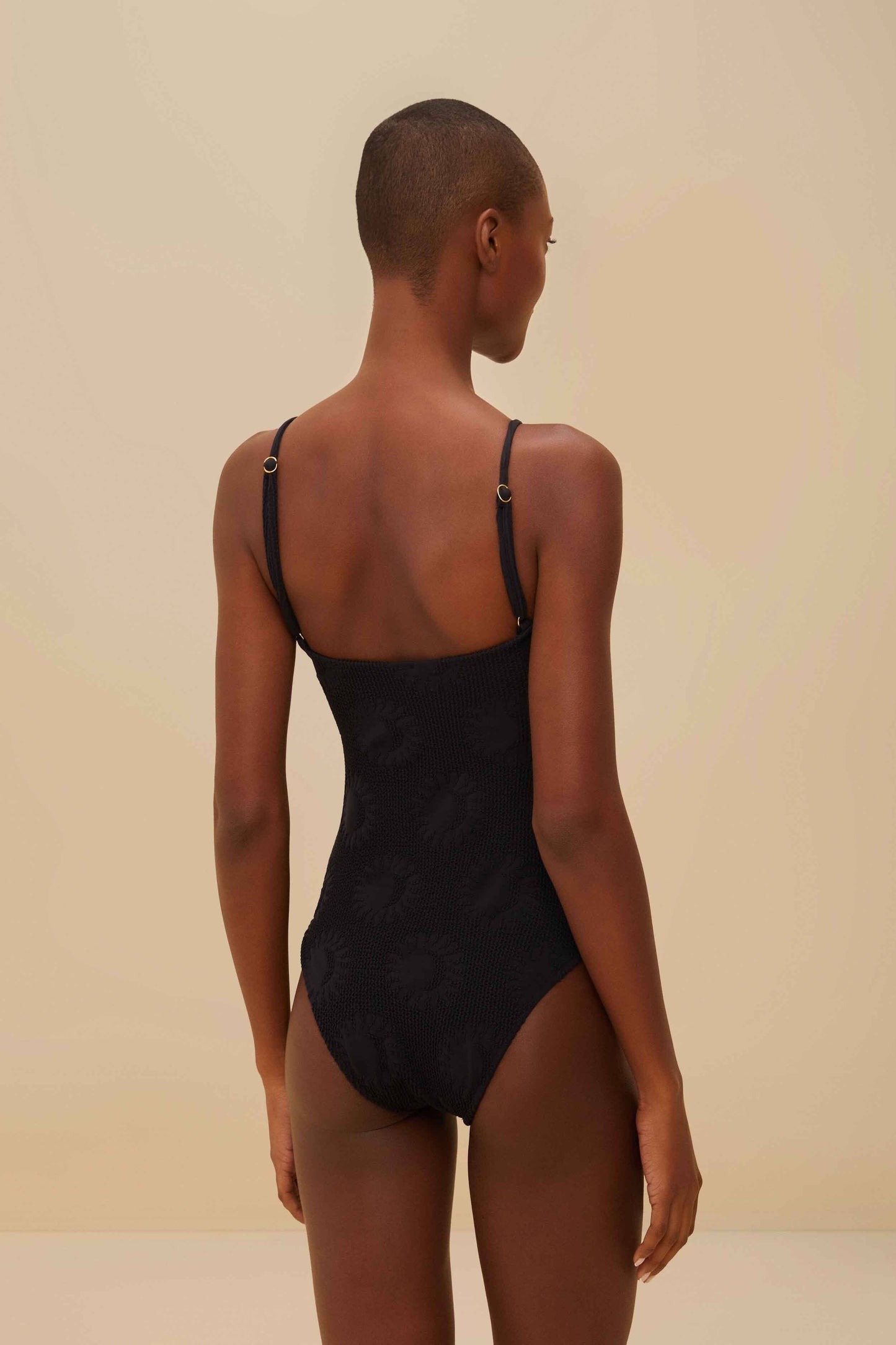 Black Sunny Moon One-Piece Swimsuit
