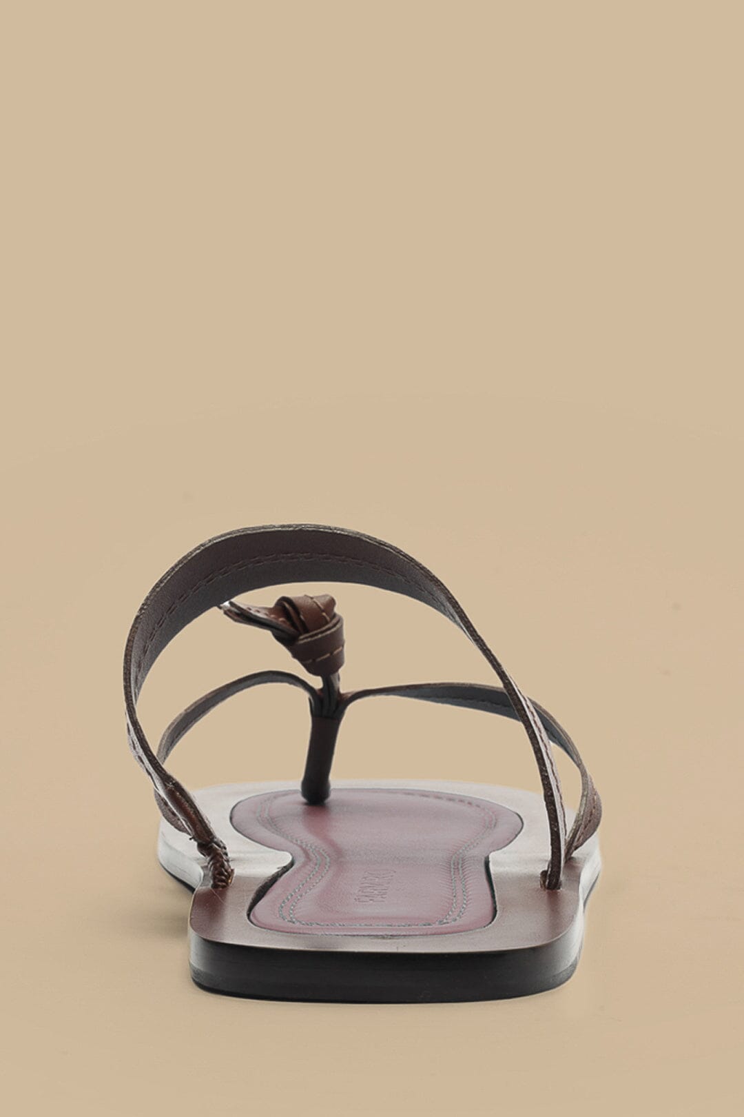 Coffee Tie Flat Sandal