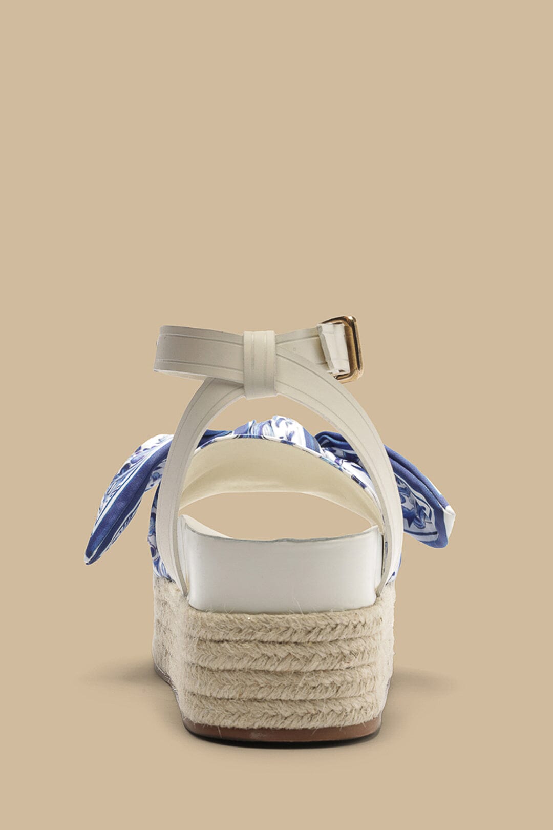 Ivory Scarf Espadrille Flatform Sandal