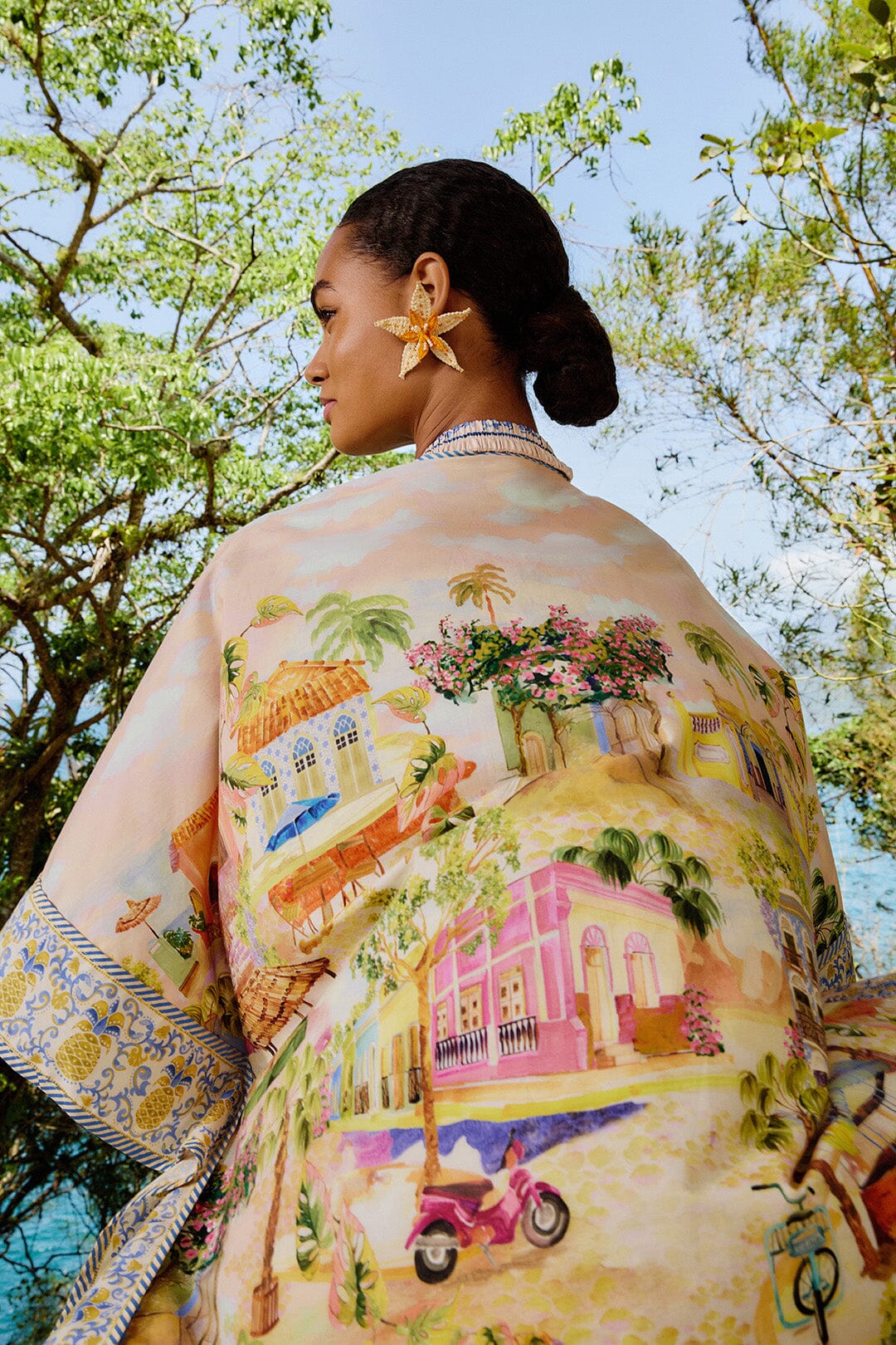 Multicolor Aracati Organic Cotton Kimono