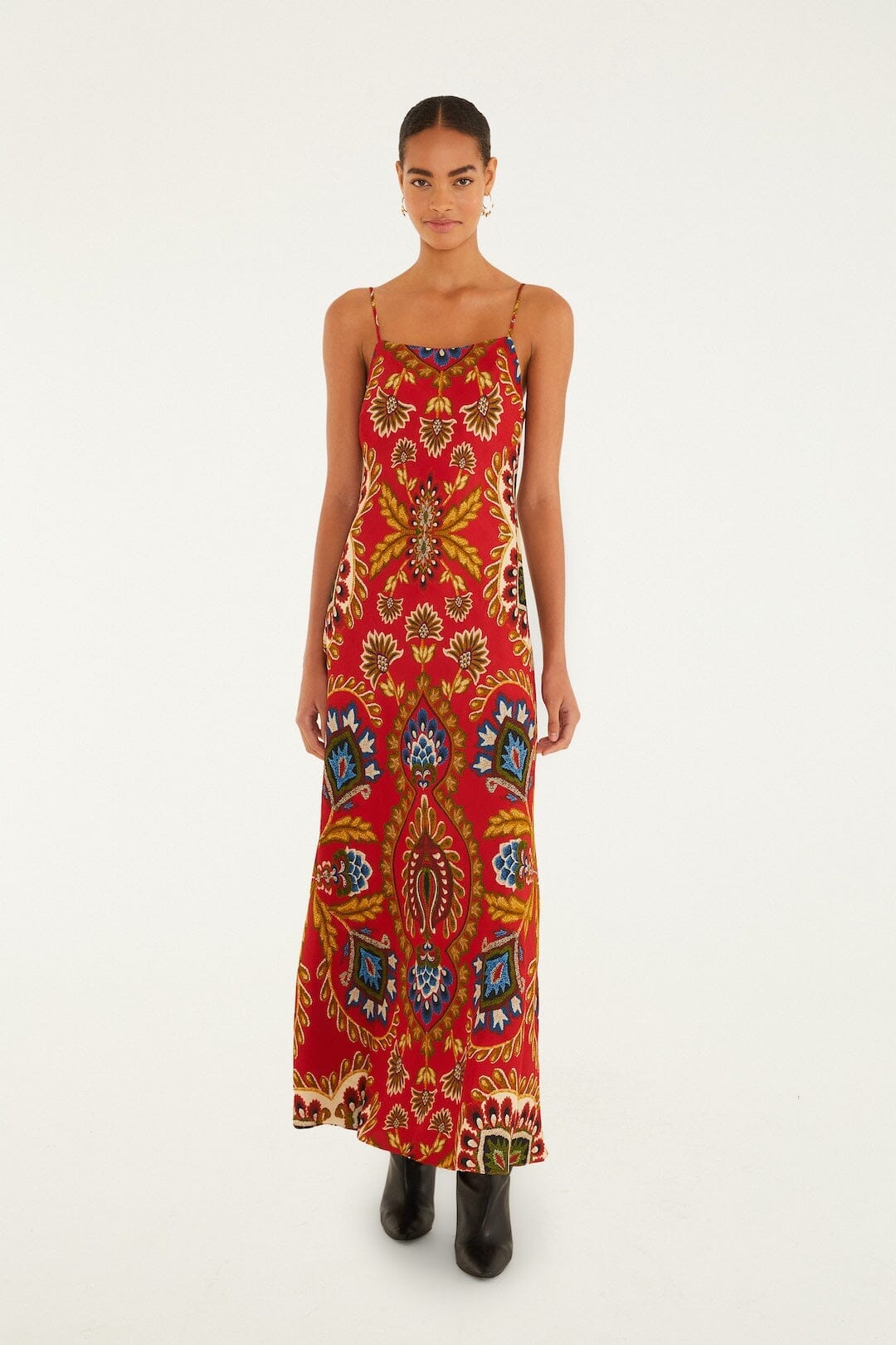 farm rio flora tapestry red long sleeve mini dress Red Folk Tapestry Lenzing Ecovero Viscose Slip farm rio flora tapestry red long sleeve mini dress Red Folk Tapestry Lenzing Ecovero Viscose Slip