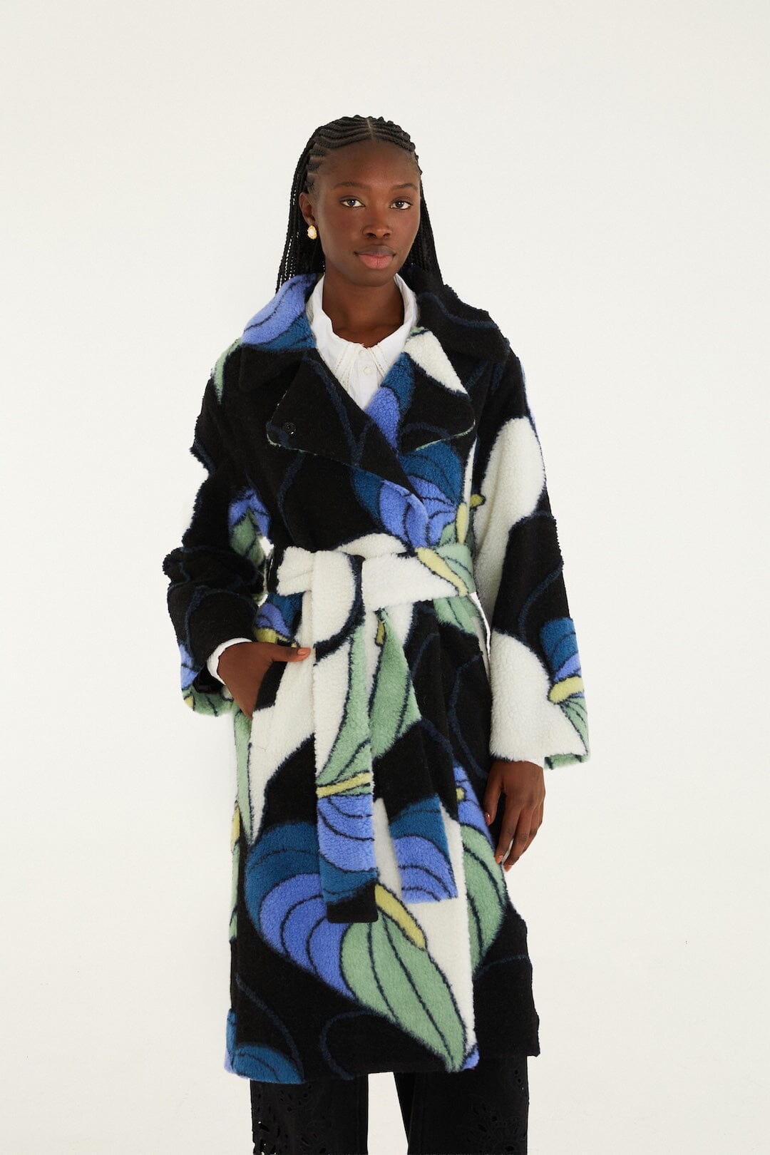 Lovely Anthurium Fleece Coat