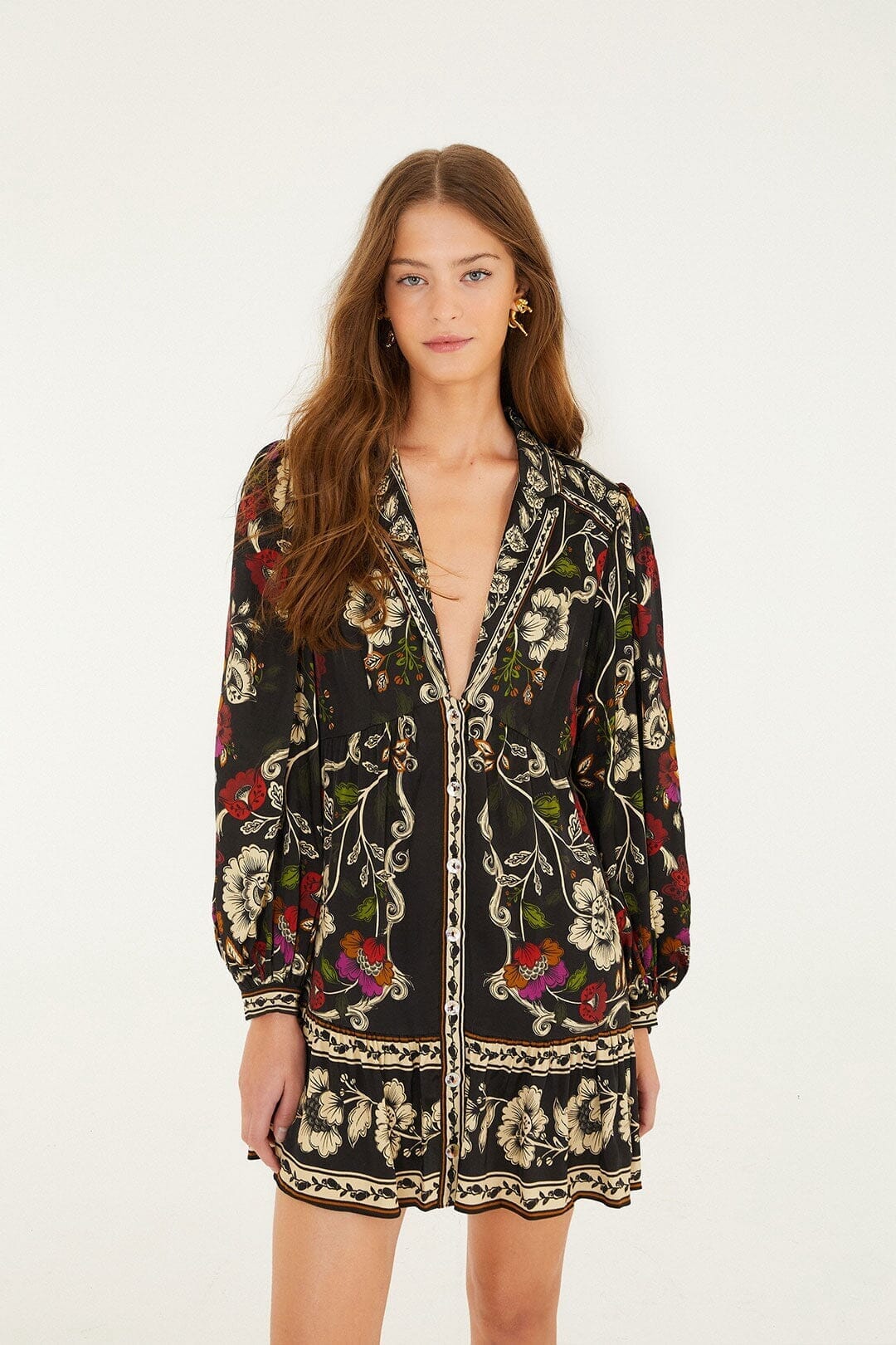 Farm Rio Rococo Flowers Black Mini Dress | Print | Size XL | Shopbop Farm Rio Rococo Flowers Black Mini Dress | Print | Size XL | Shopbop