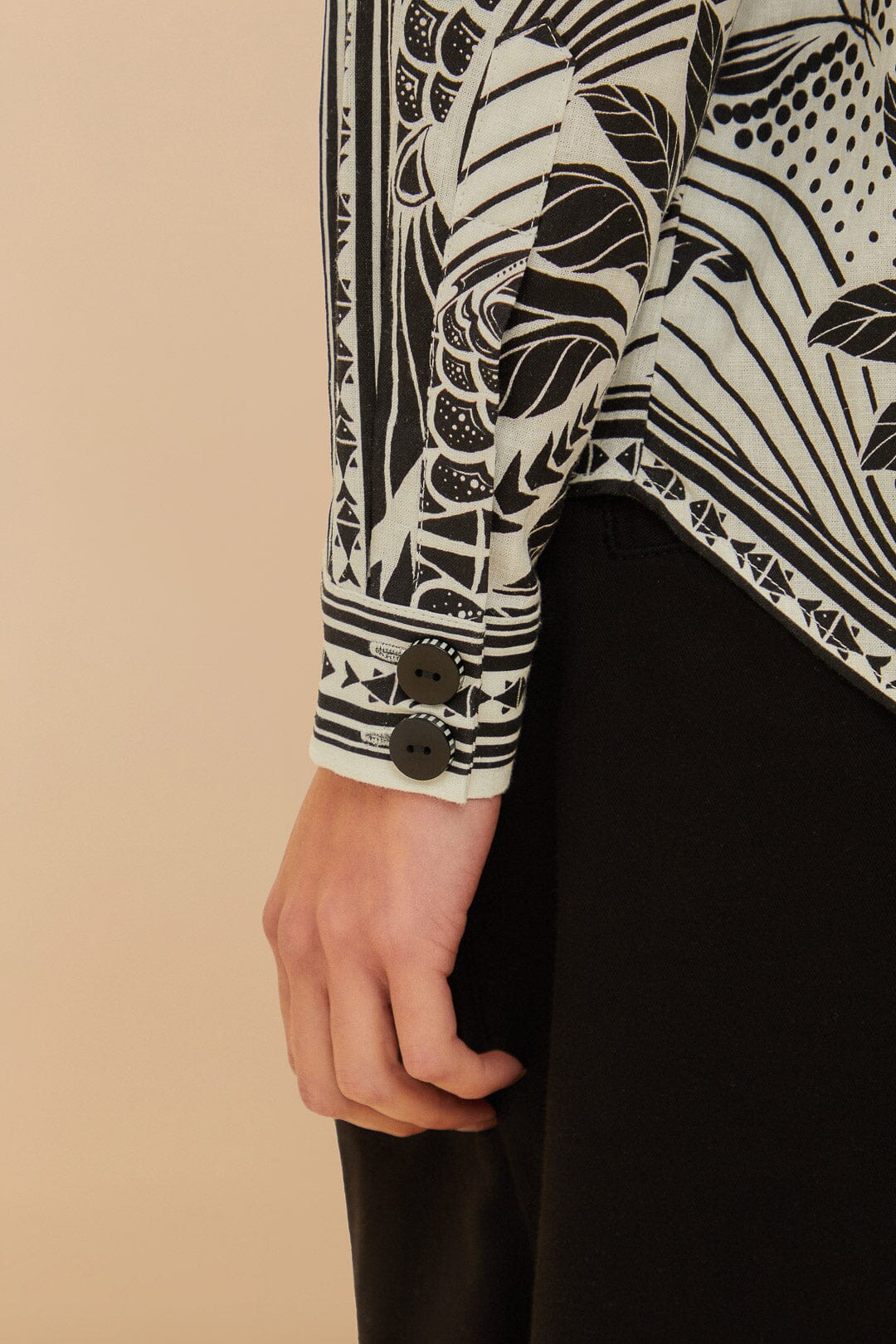 Off-White Monochrome Elegance Scarf Shirt