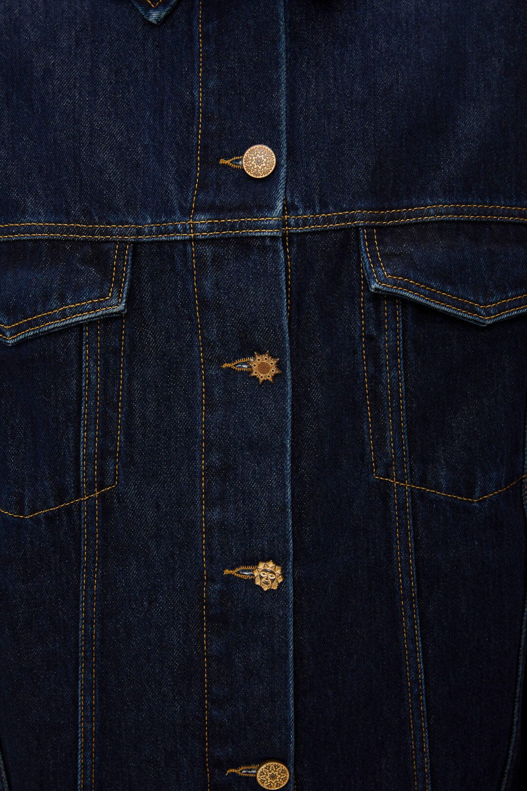 Dark Denim Buttoned Jacket