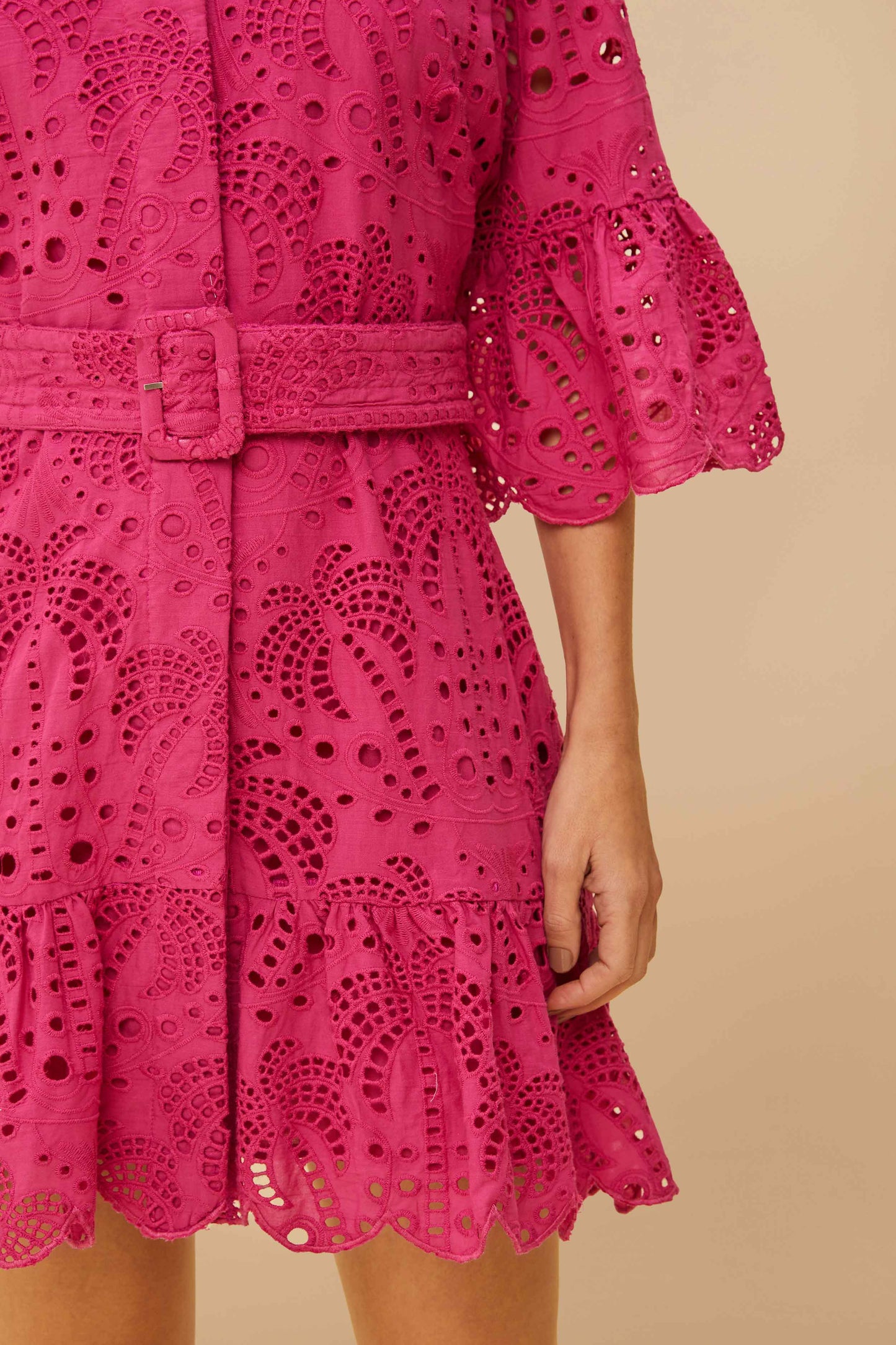 Pink Palm Tree Mini Dress