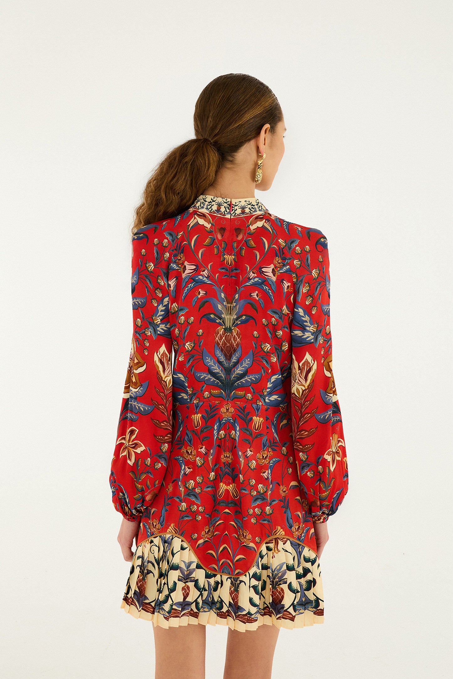 Red Winter Breeze Lenzing™ Ecovero™ Viscose Mini Dress