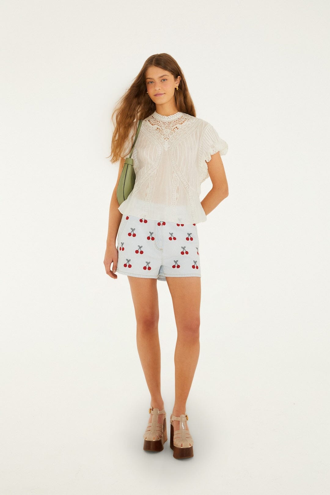 Off-White Organic Cotton Blouse With Appliqués