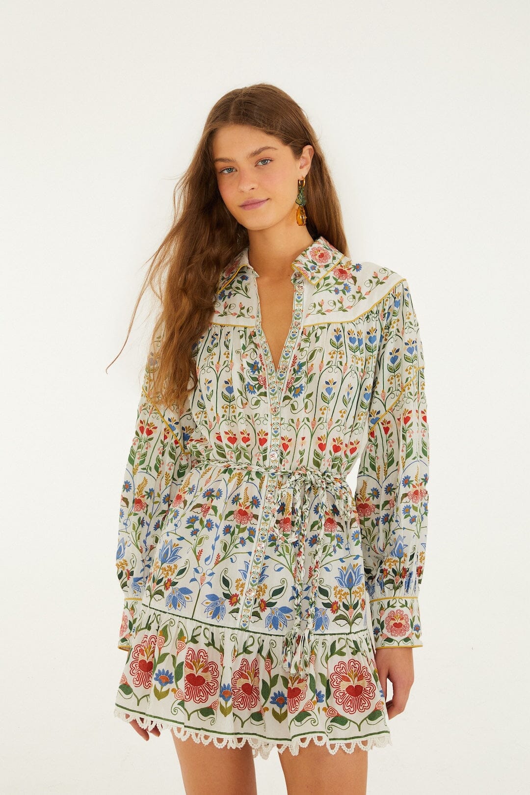 Off-White Stitched Garden Mini Dress