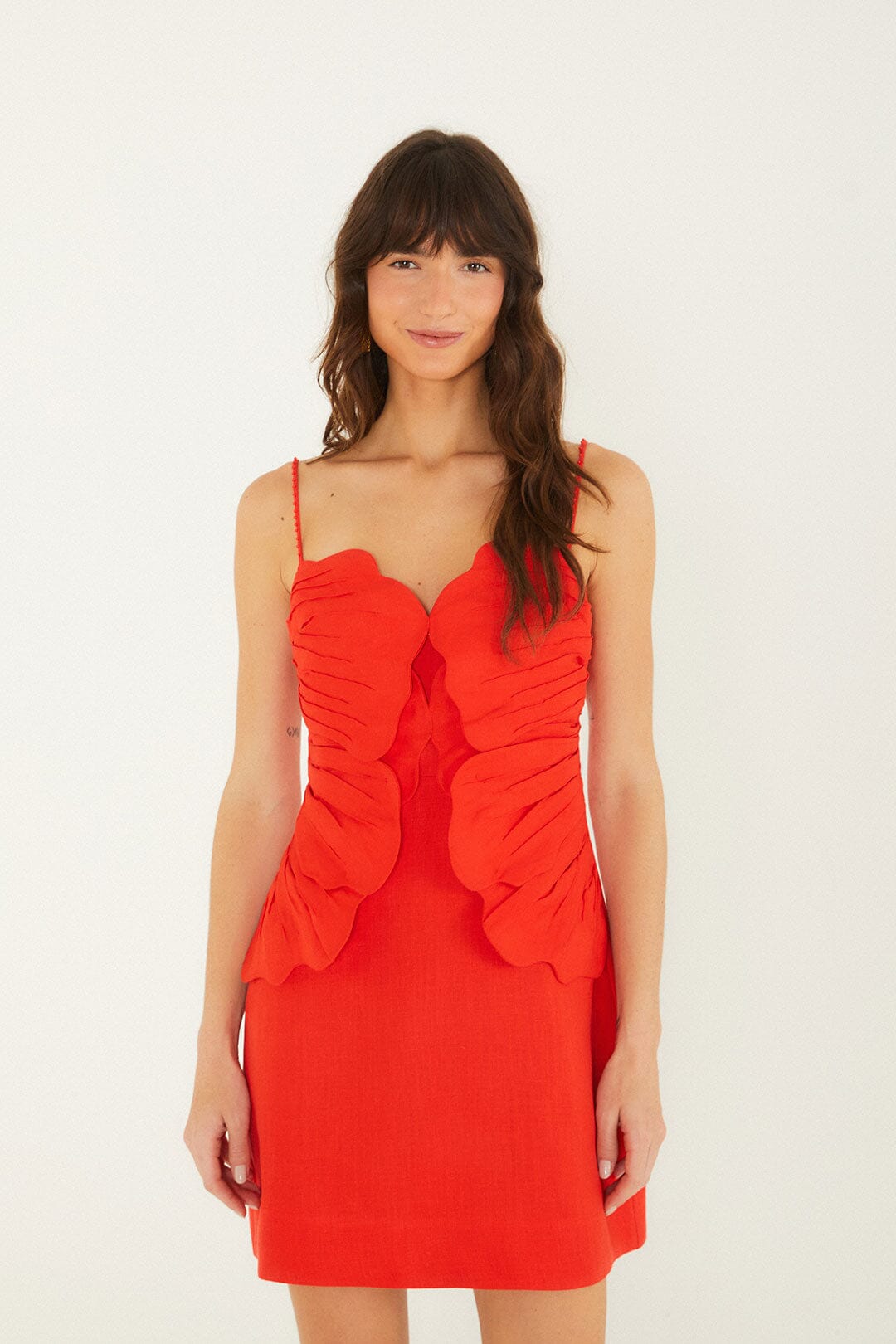 farm rio red dress Summer Foliage Scarf Red Maxi Dress by FARM Rio