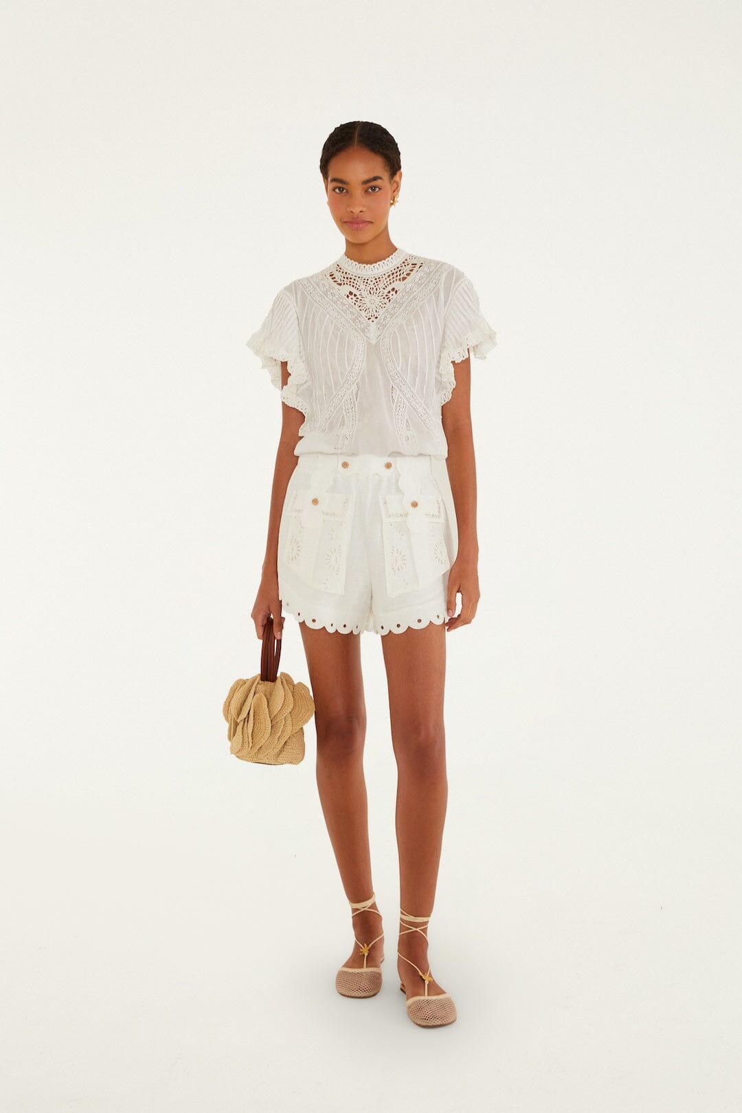 Off-White Artisanal Euroflax™ Premium Linen Short | FARM Rio