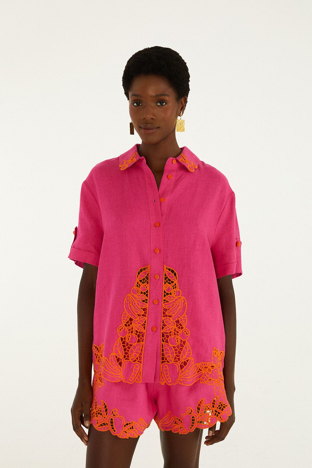 Pink Fruit Richelieu Artisanal Euroflax™ Premium Linen Shirt