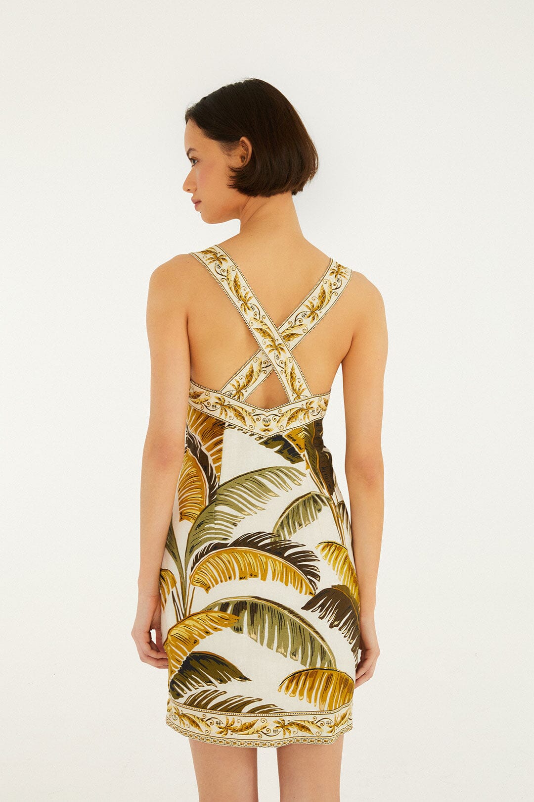 Off-White Trancoso Buttoned Euroflax™ Premium Linen Mini Dress