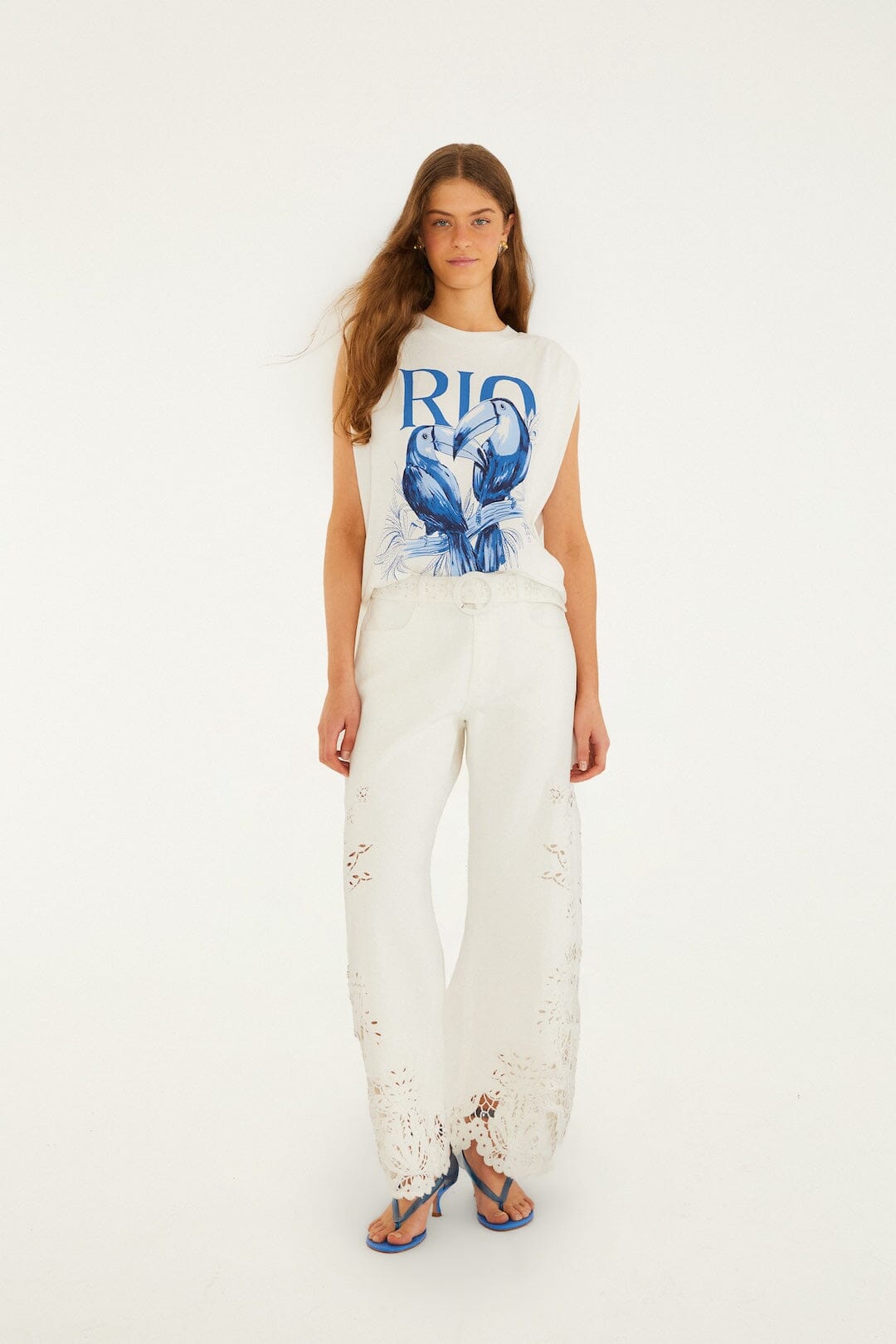 Off-White Toucan Rio Padded Shoulder Organic Cotton T-Shirt