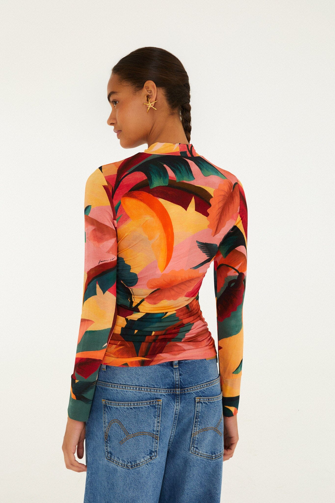 Multicolor Atlantic Rainforest Jersey Blouse