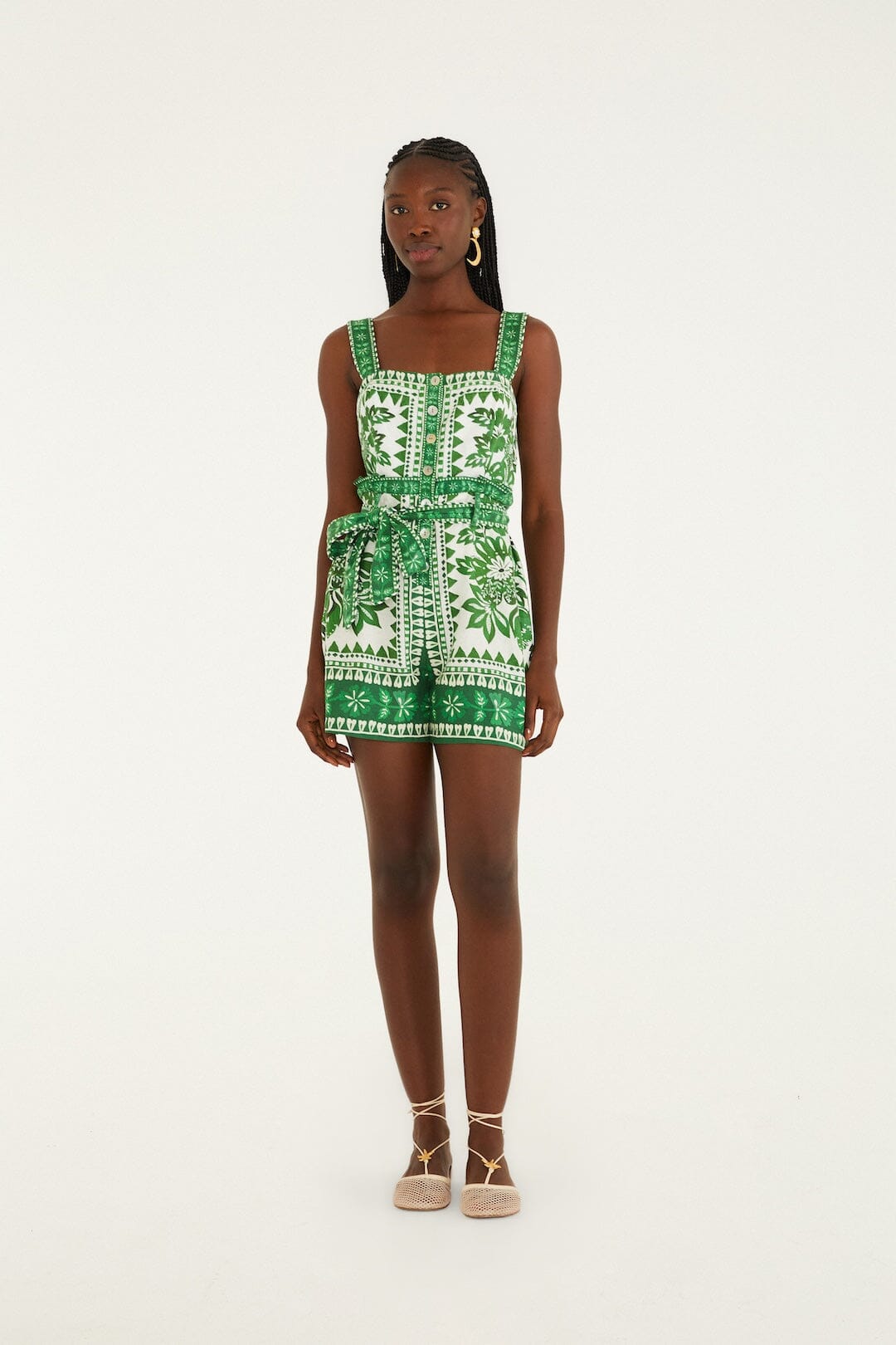 Green Flora Tapestry Lenzing™ Ecovero™ Euroflax™ Romper