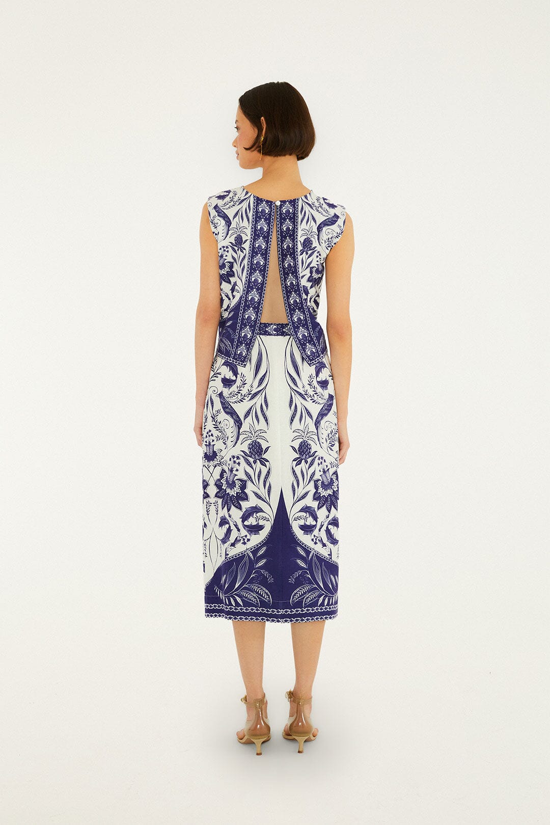 Off-White Nina Lenzing Ecovero Euroflax Wrap Midi Skirt