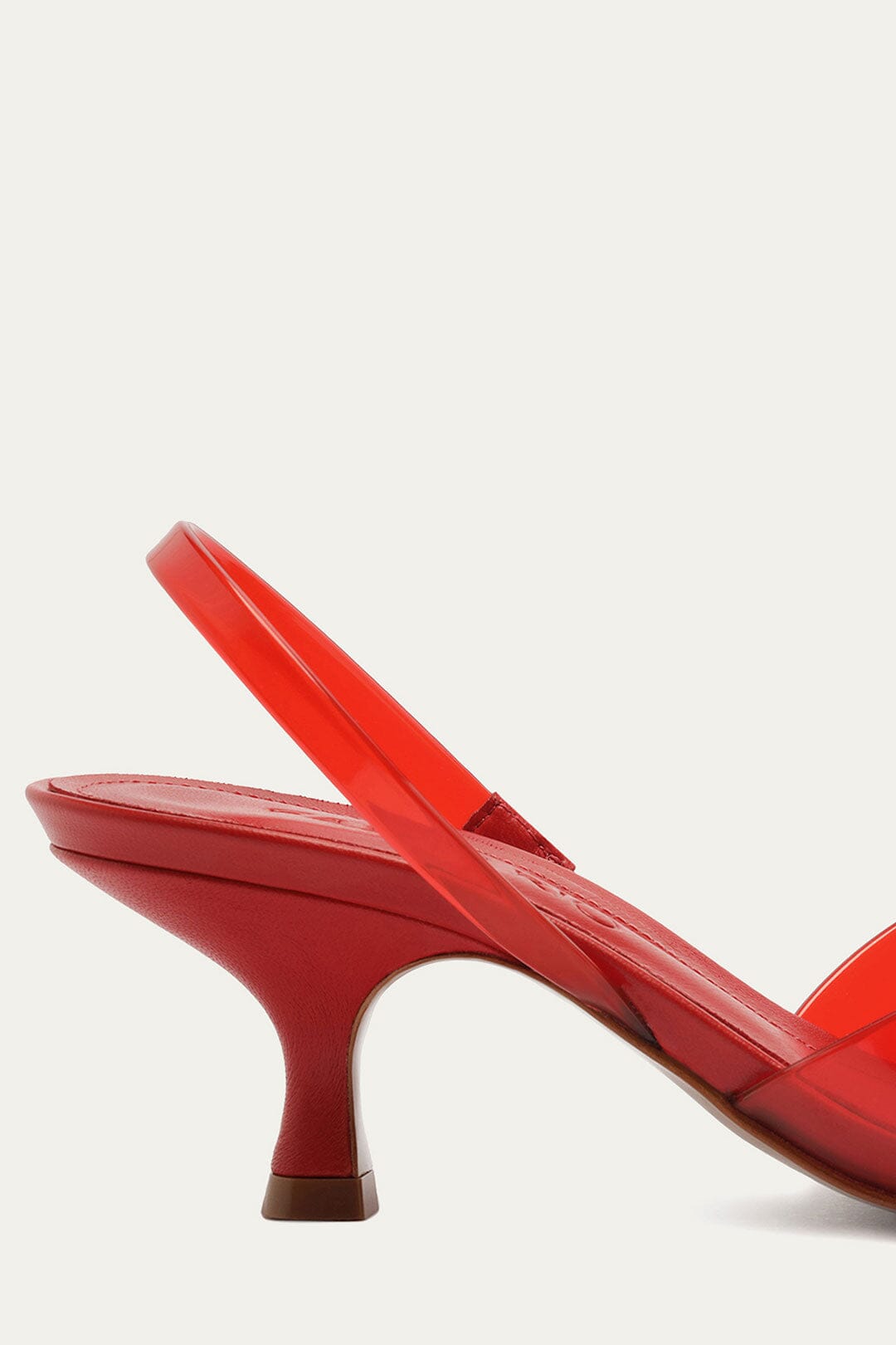 Red Flower Jelly Heeled Sandal
