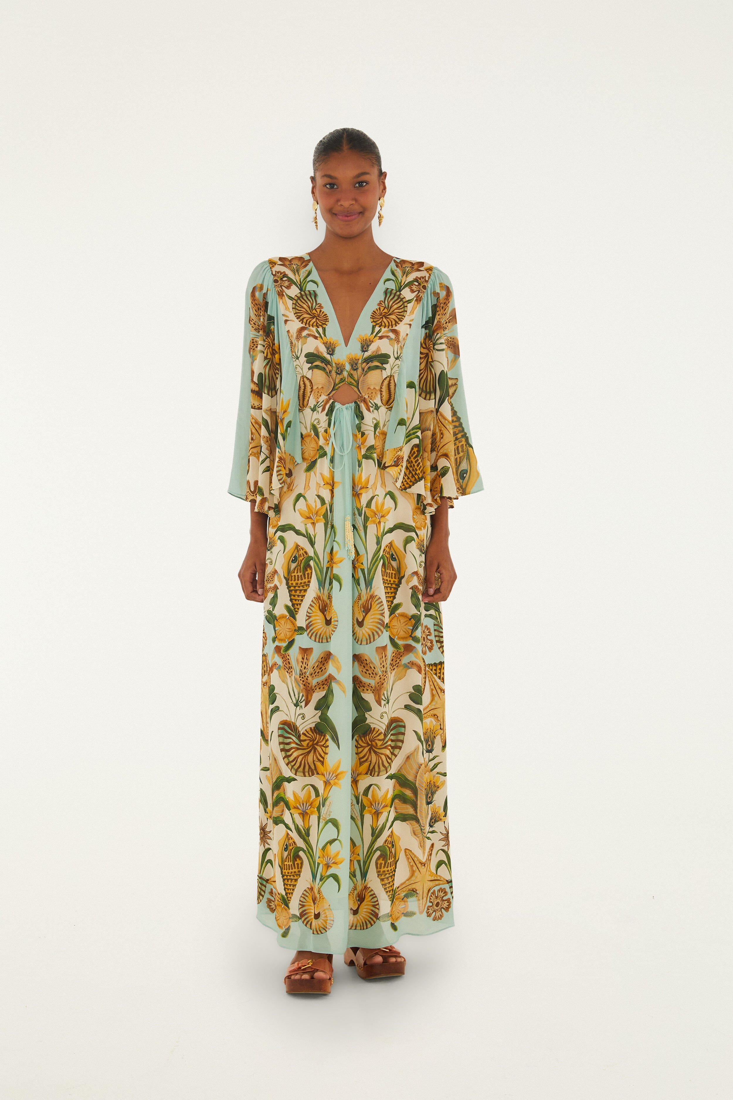sand classic nature maxi dress Sand Classic Nature Maxi Dress  FARM Rio