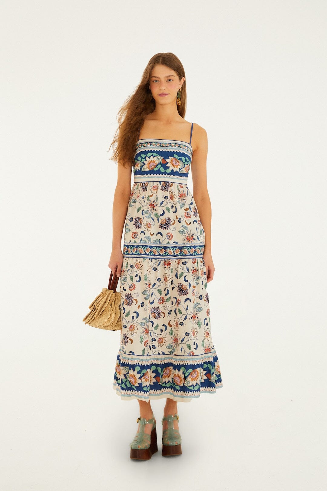 FARM Rio Floral Midi Dress - Floral Delhi Tapestry LIGHT Pink FARM Rio Floral Midi Dress - Floral Delhi Tapestry LIGHT Pink
