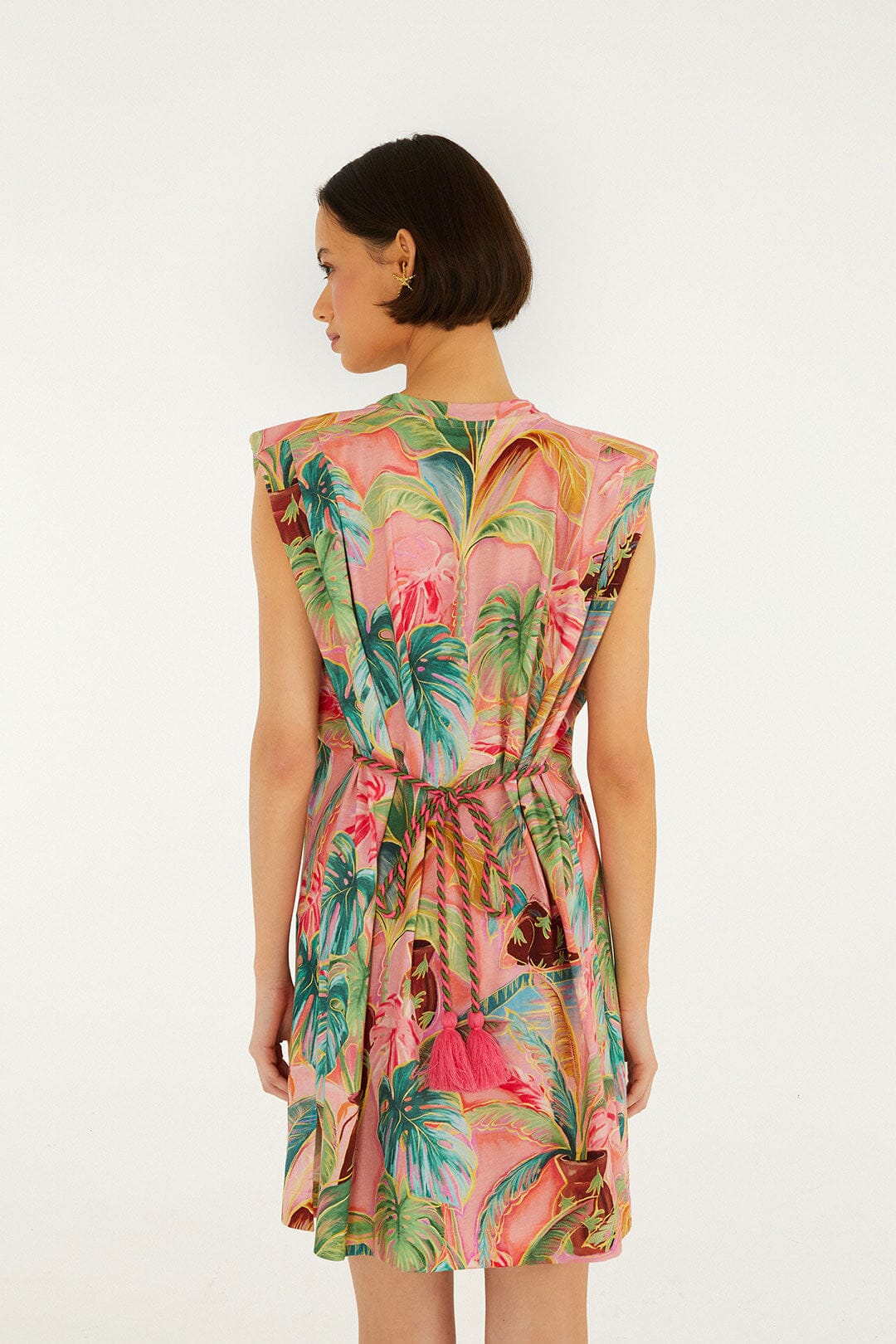 Pink Pool Time Padded Shoulder Organic Cotton T-Shirt