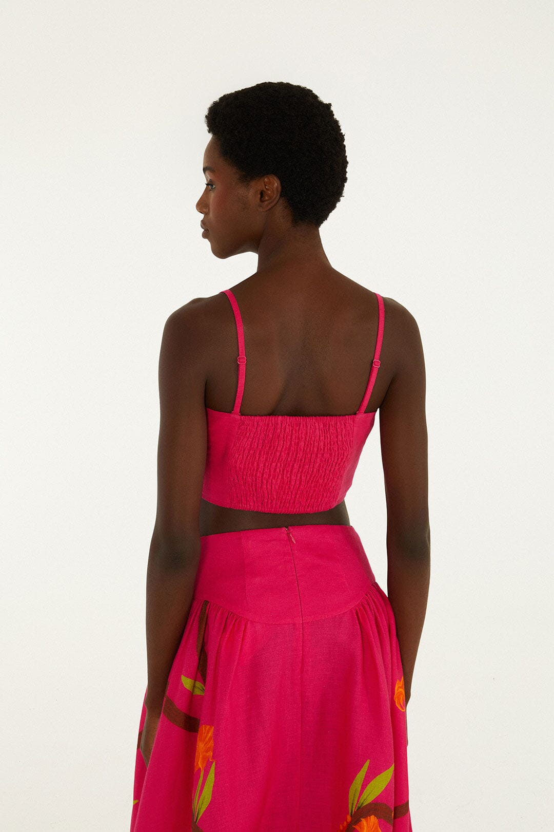 Pink Euroflax™ Premium Linen Corset Top