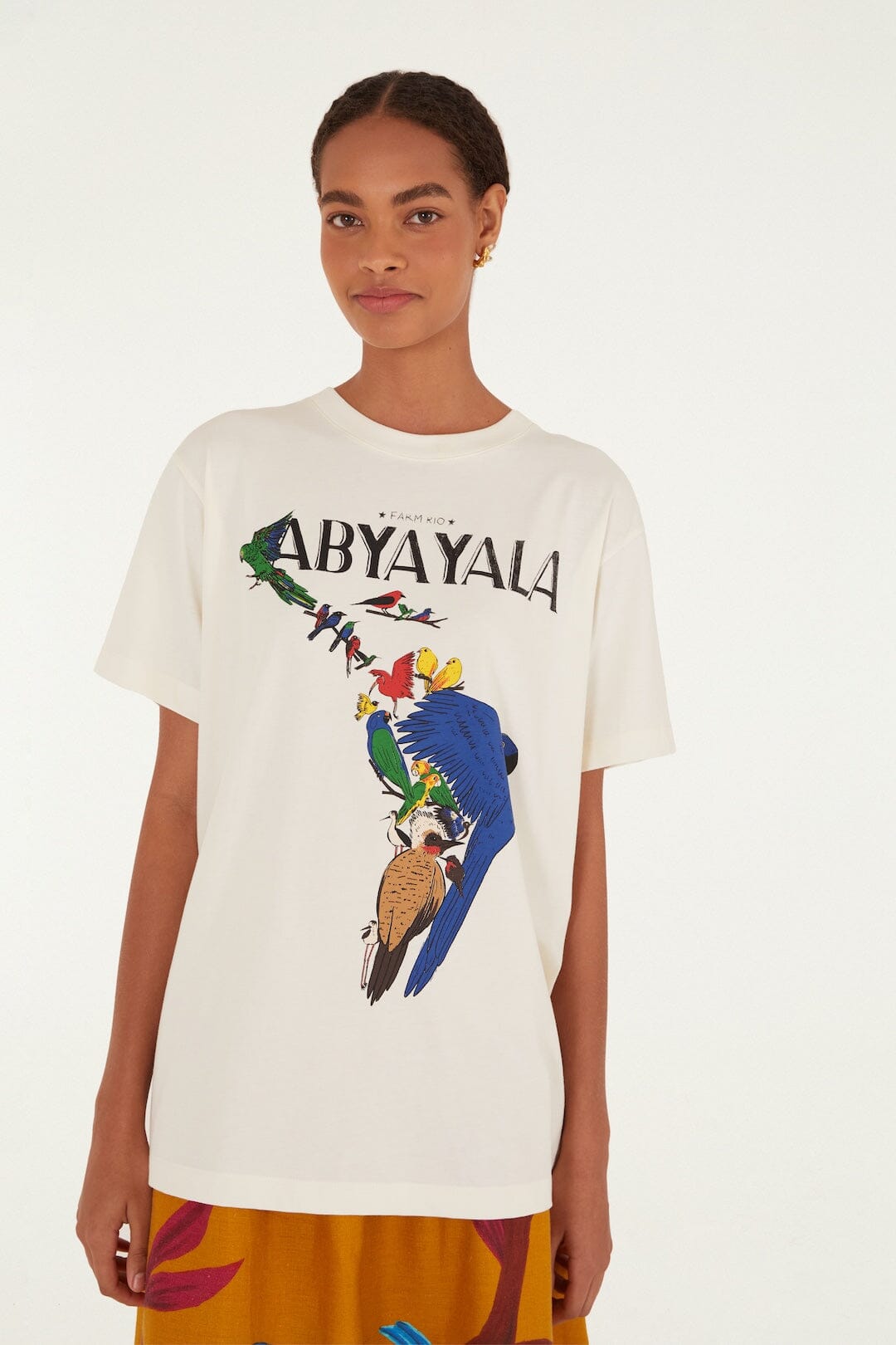 Off-White Abya Yala Organic Cotton T-Shirt | FARM Rio