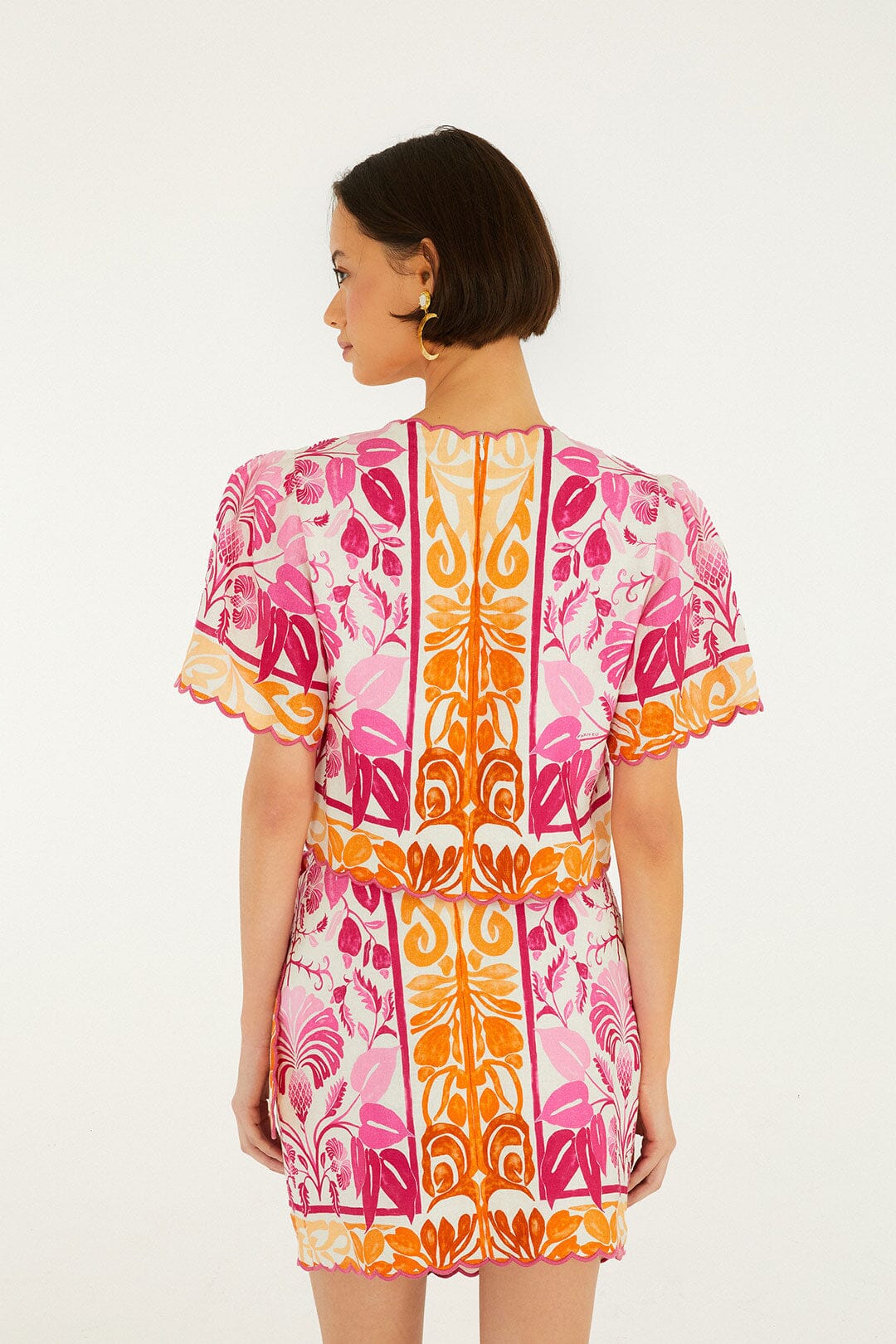 Off-White Santorini Short Sleeve Euroflax Premium Linen Top