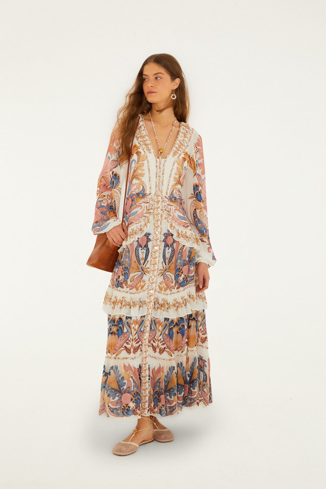 off white boho maxi dress Off White Lace Boho Backless Maxi Dress