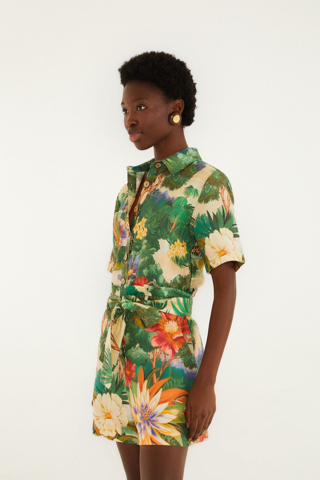 Multicolor Oriental Garden Lenzing™ Ecovero™ Euroflax™ Romper